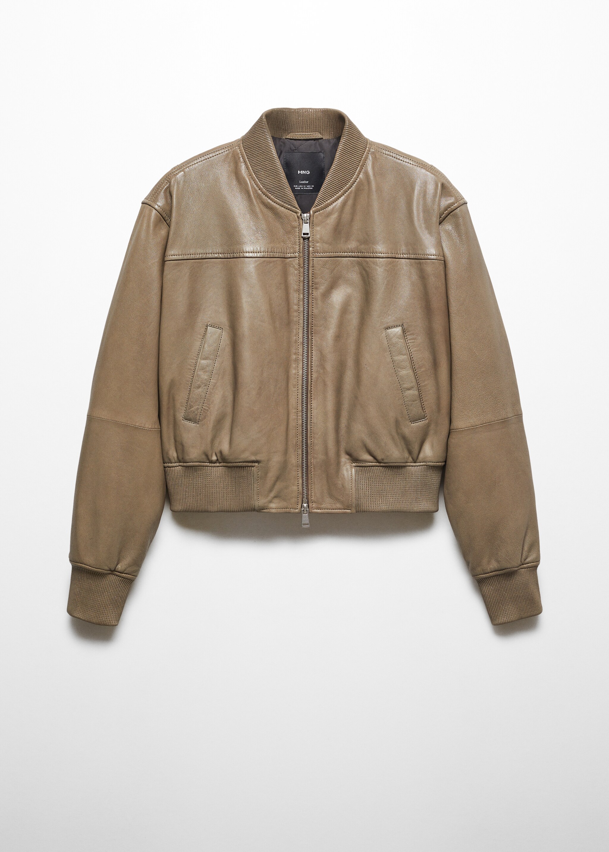 Leather bomber jacket - Article without model