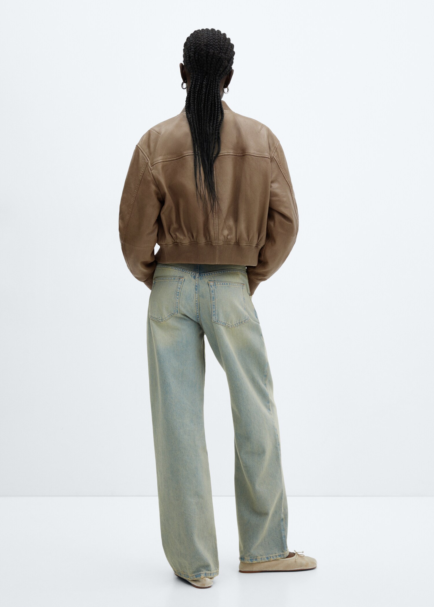 Blouson bomber cuir - Verso de l’article