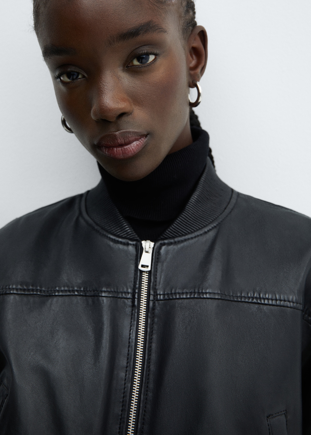 Leather bomber jacket - Women | MANGO China Leather bomber jacket - Women | MANGO China