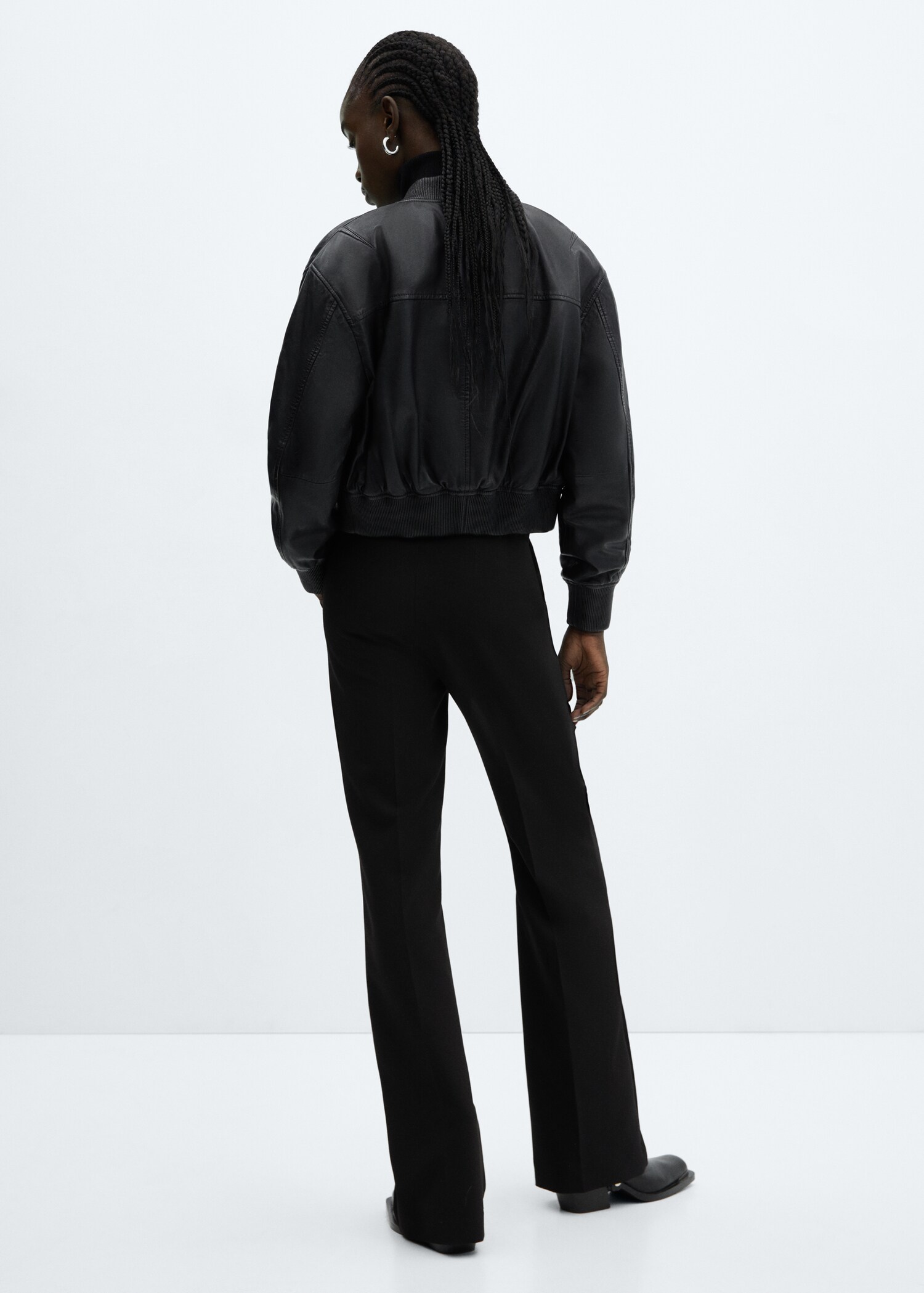 Blouson bomber cuir - Verso de l’article