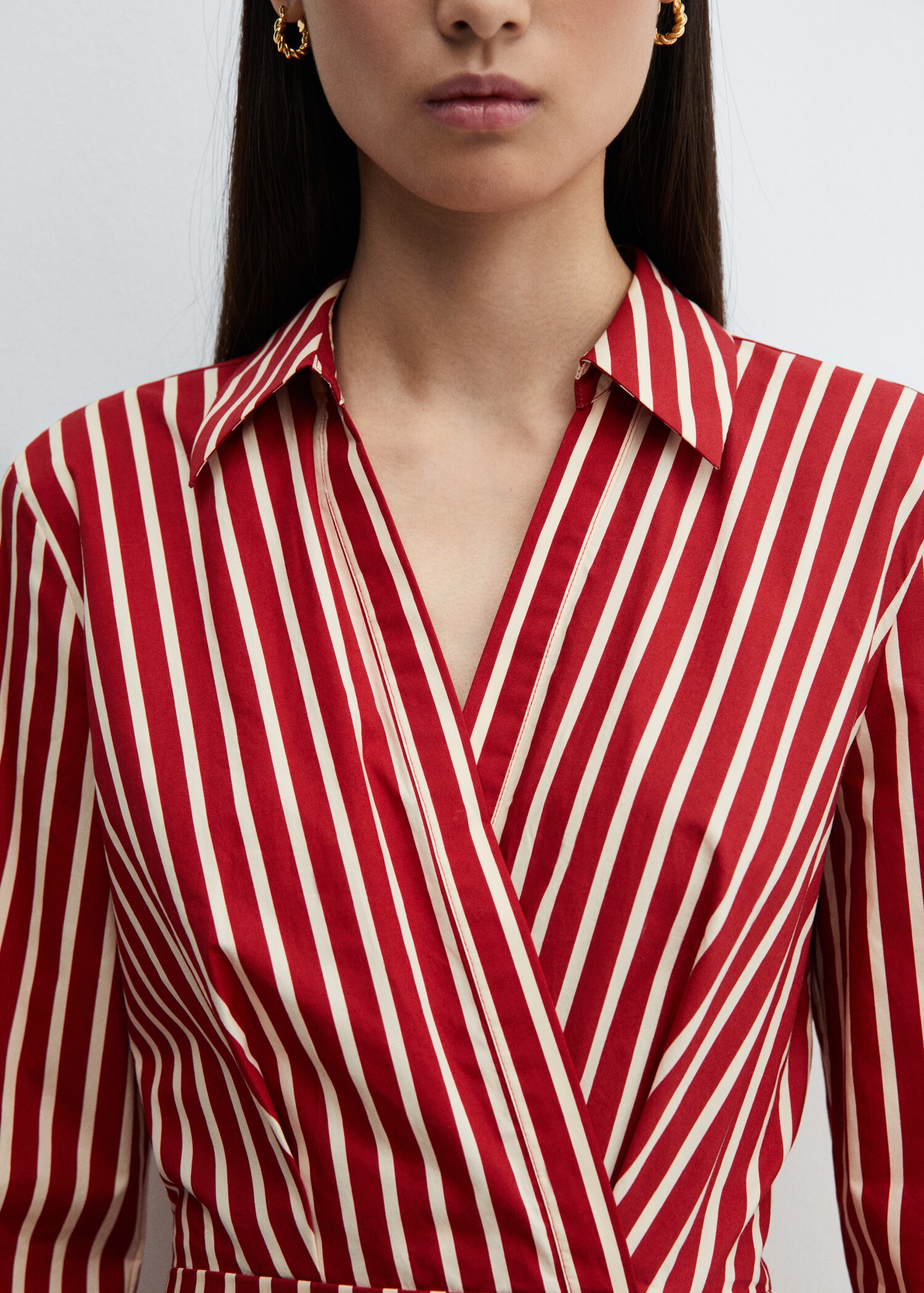 Striped wrap dress - Rincian barang 6