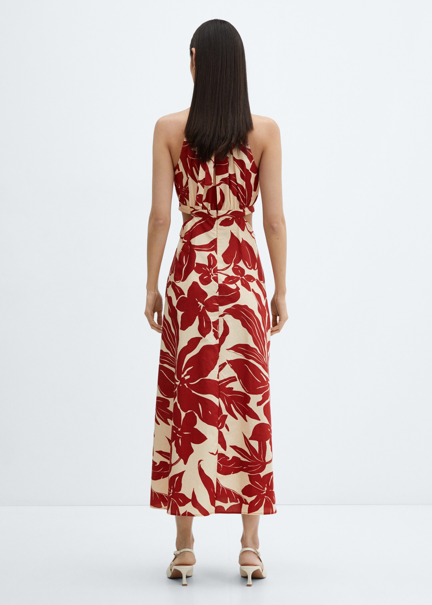 Vestido floral aberturas - Reverso del artículo