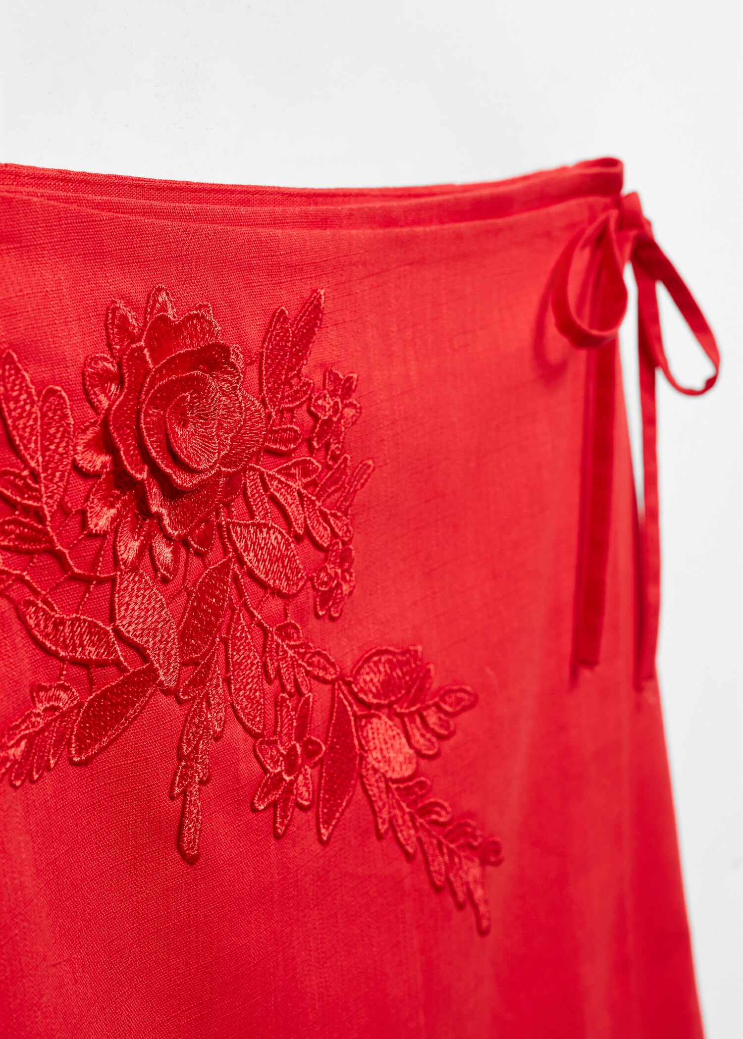 Embroidered cotton skirt - Details of the article 8