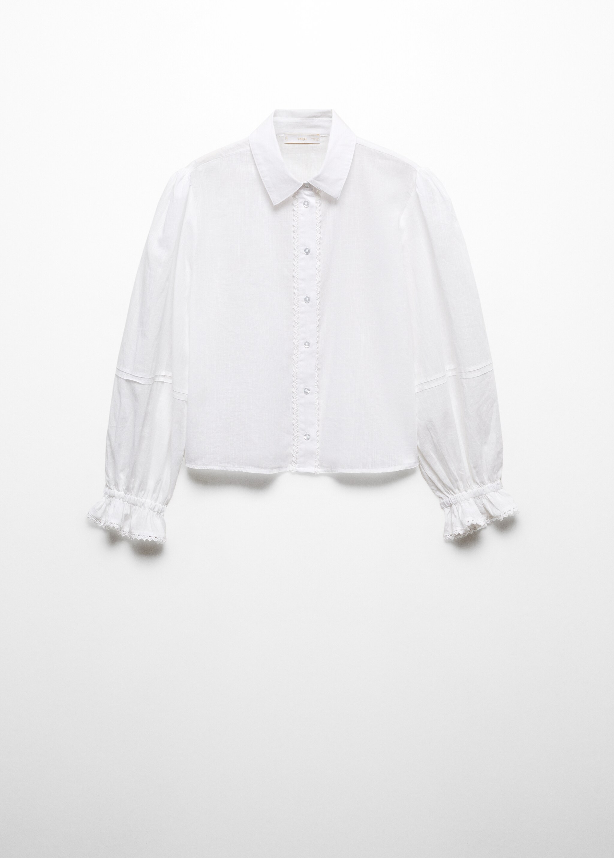Puff-sleeve cotton shirt - Article without model