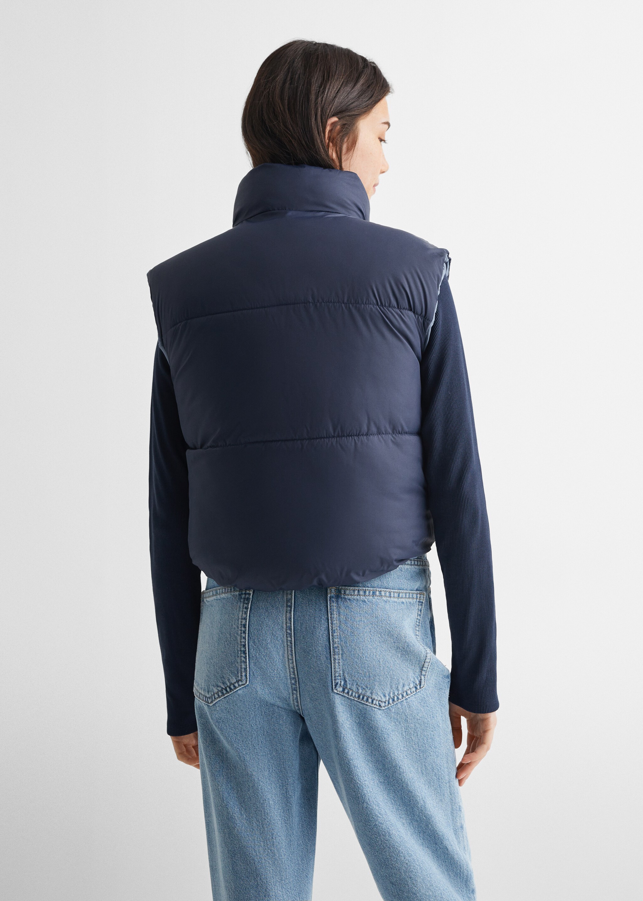 Reversible quilted gilet - Reverse of the article