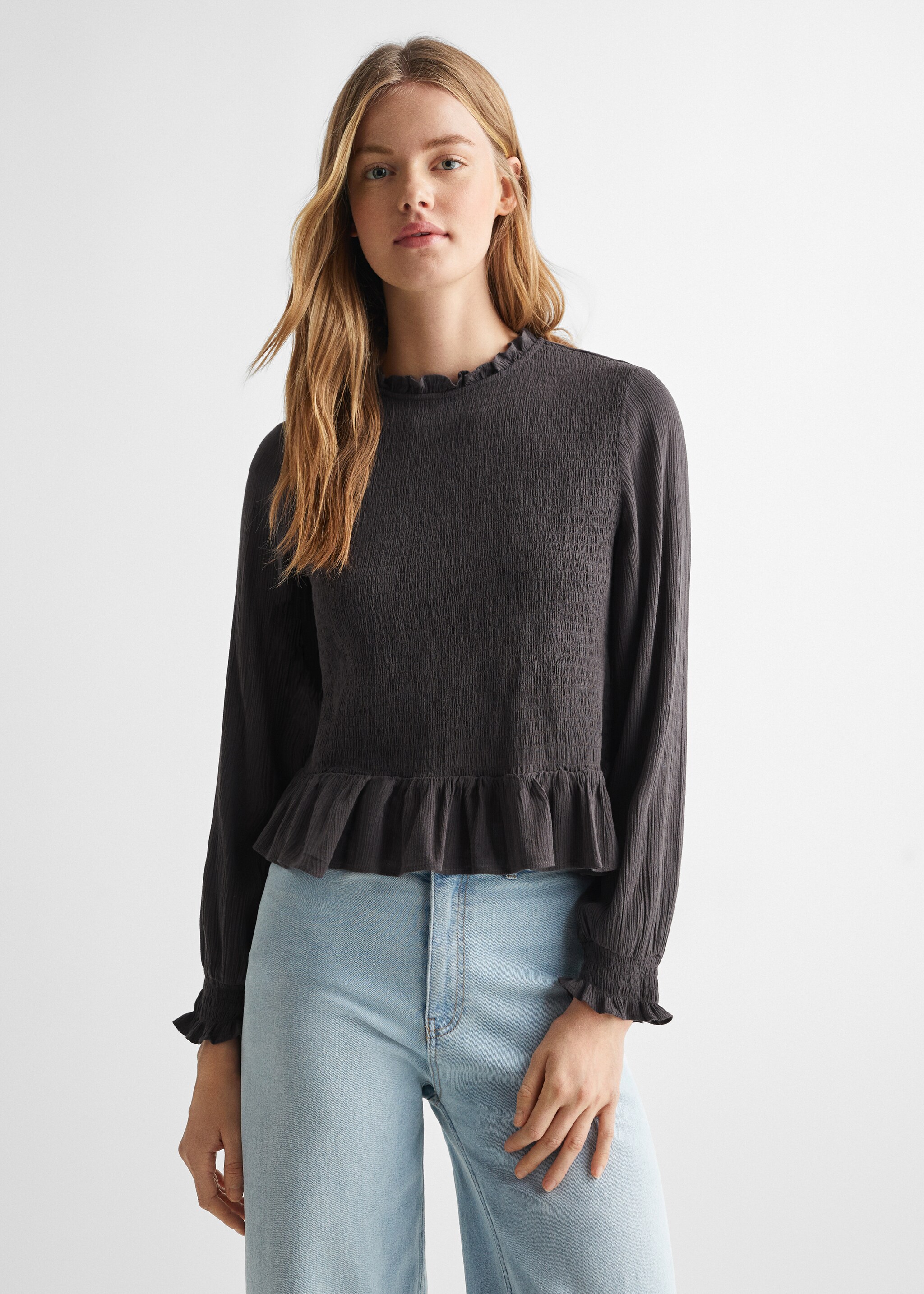 Ruched flowing blouse - Medium plane