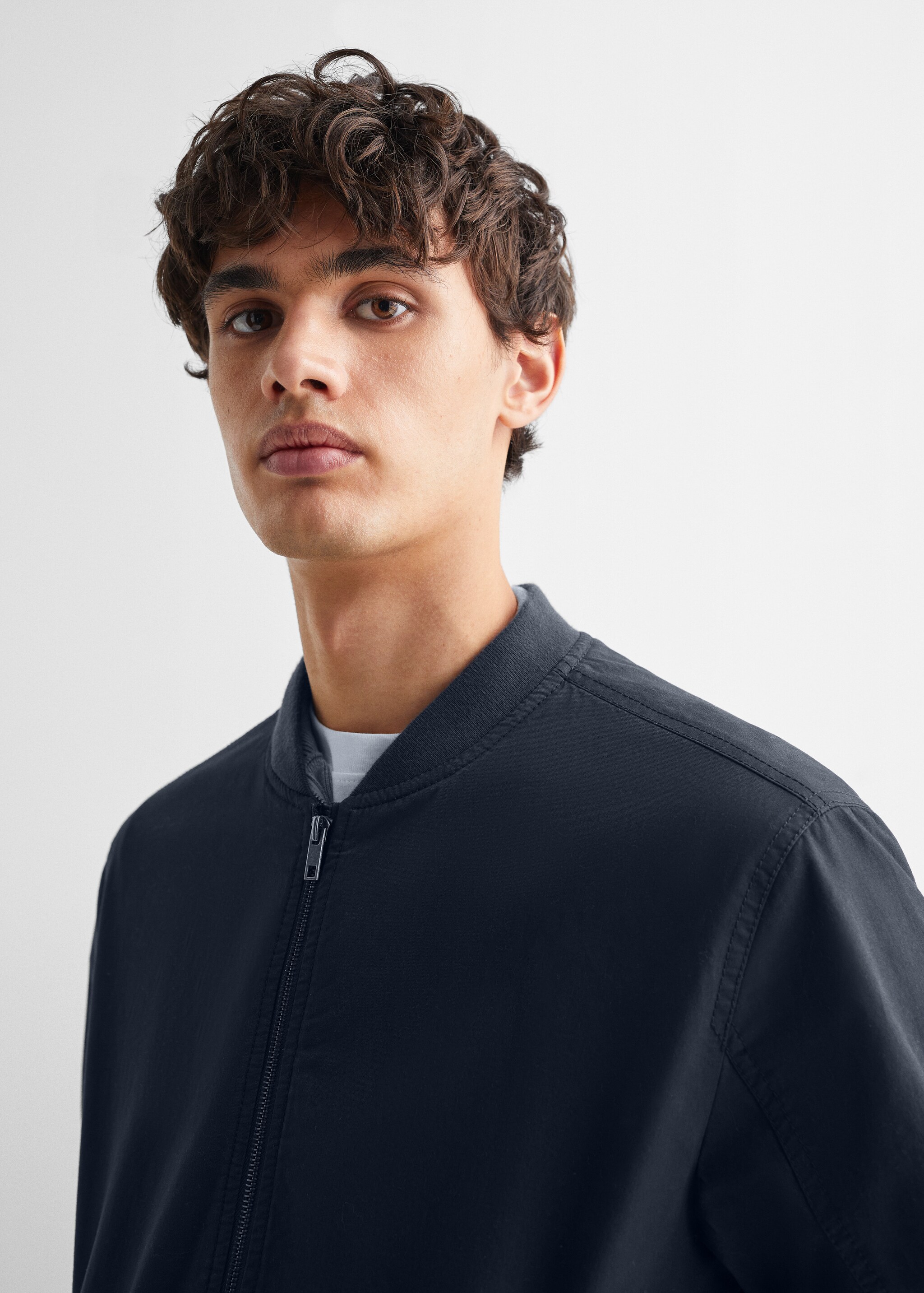 Cotton bomber jacket - Details of the article 1