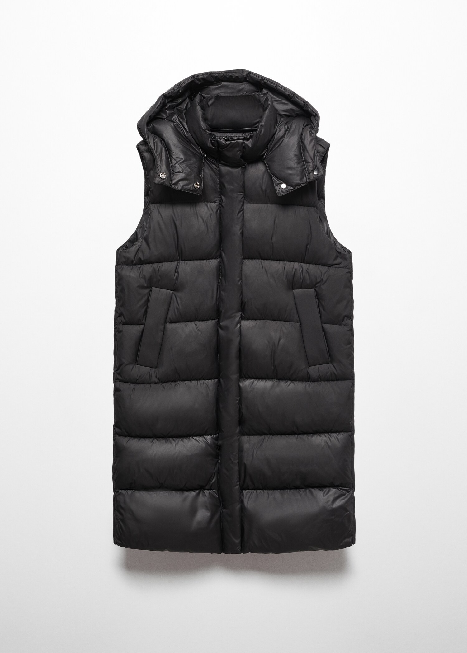 Quilted gilet with hood - Article without model