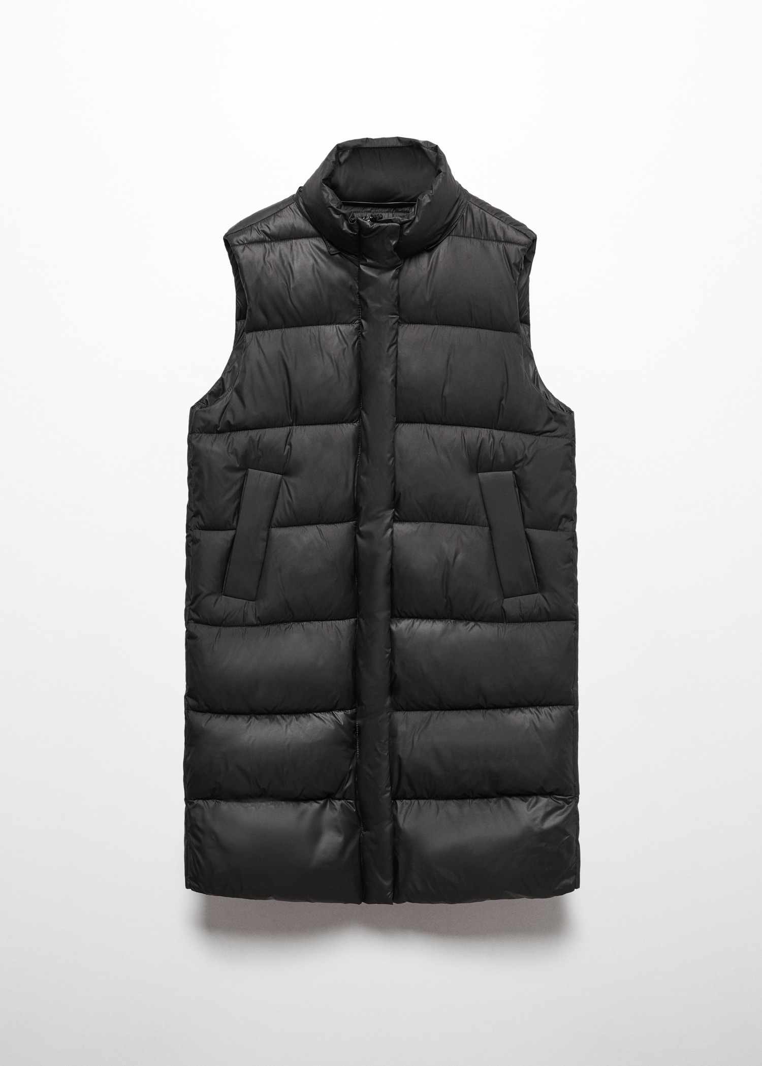 Chaleco Acolchado Pull And Bear Trajes Chaleco Negro Mujer Pull