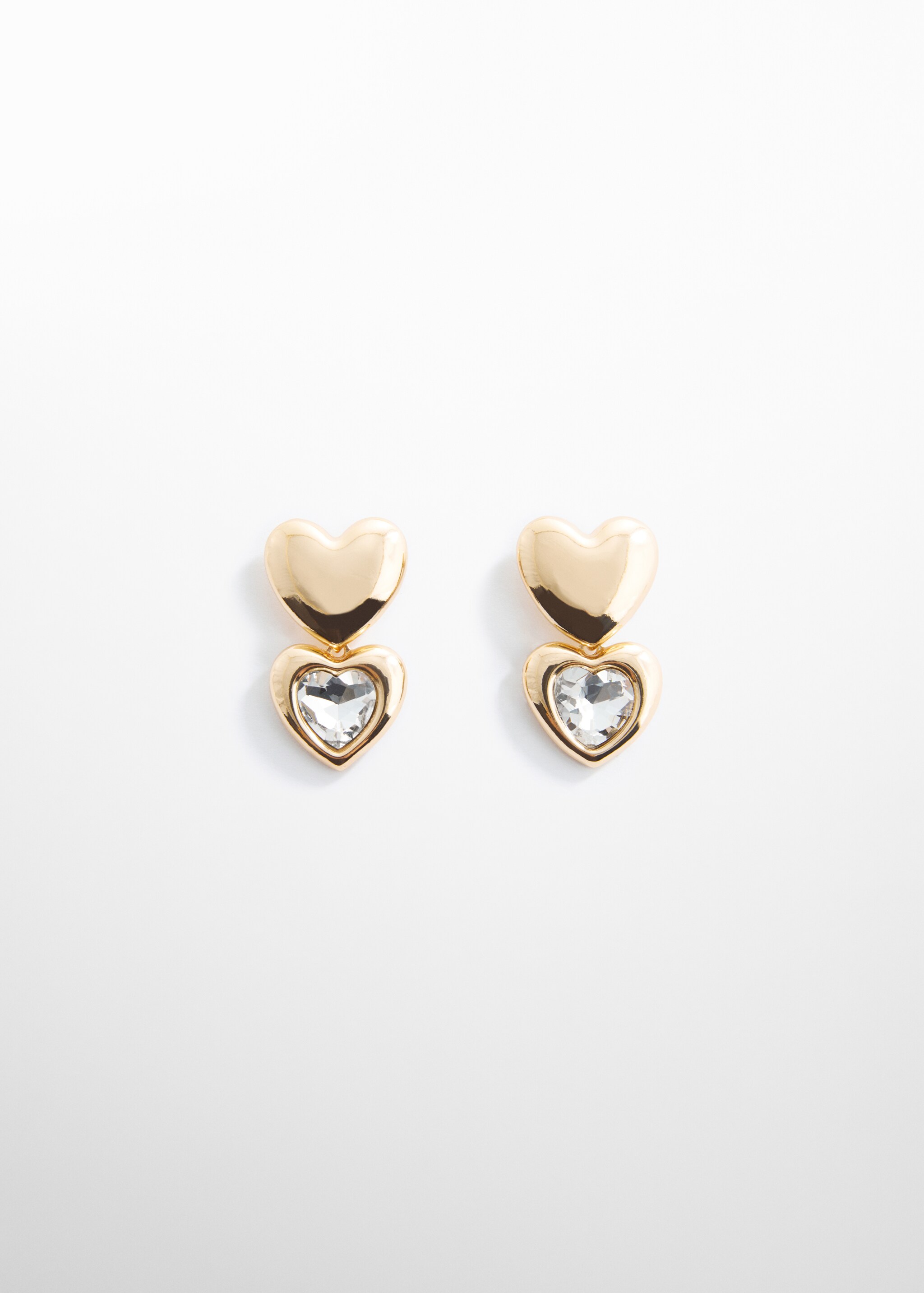 Boucles d'oreilles cœur cristaux - Article sans modèle