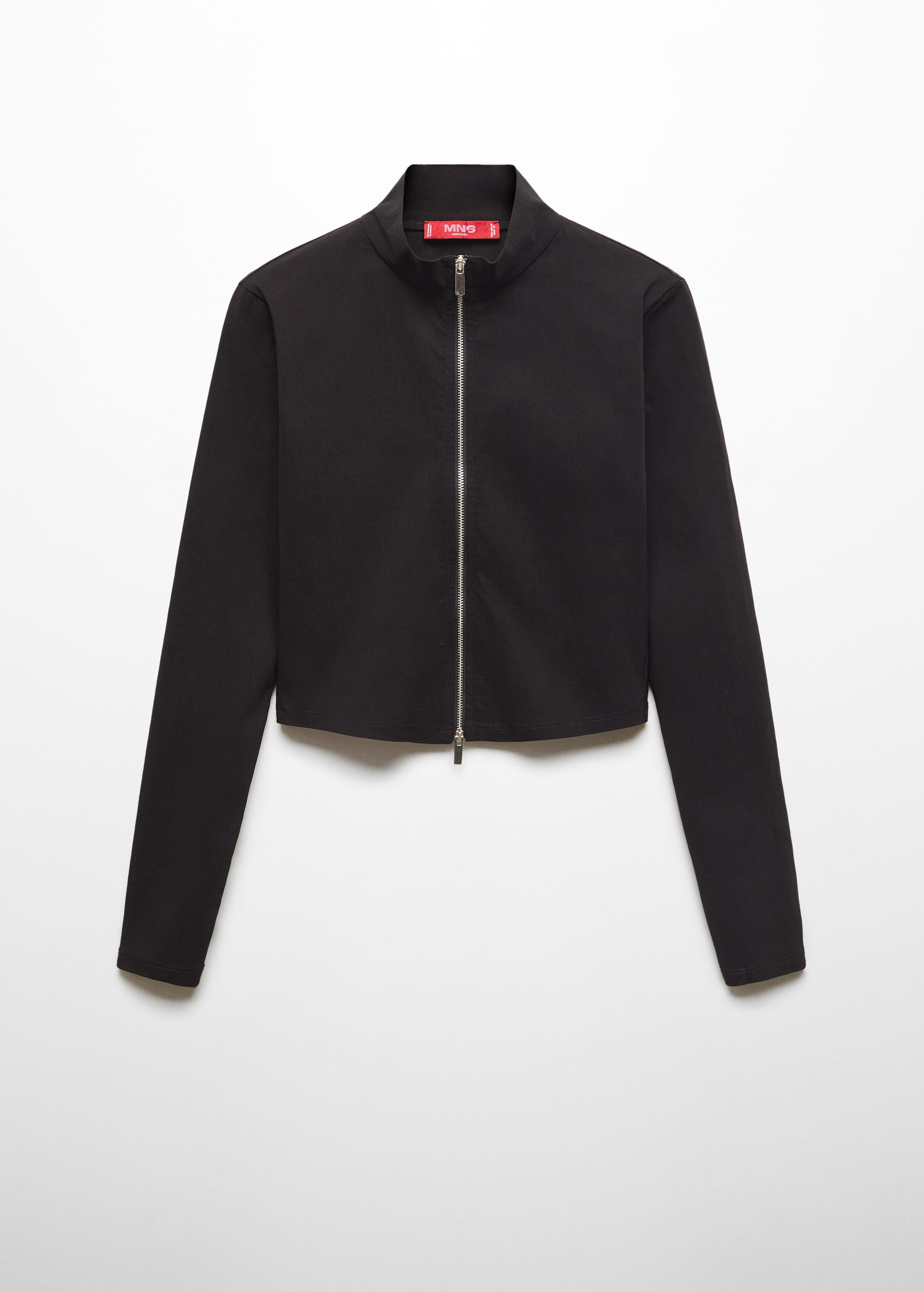 Cropped jacket with zip - Article without model