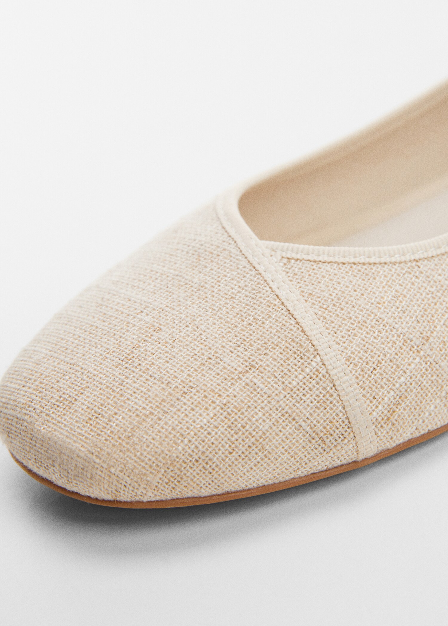 Linen ballerinas - Details of the article 1