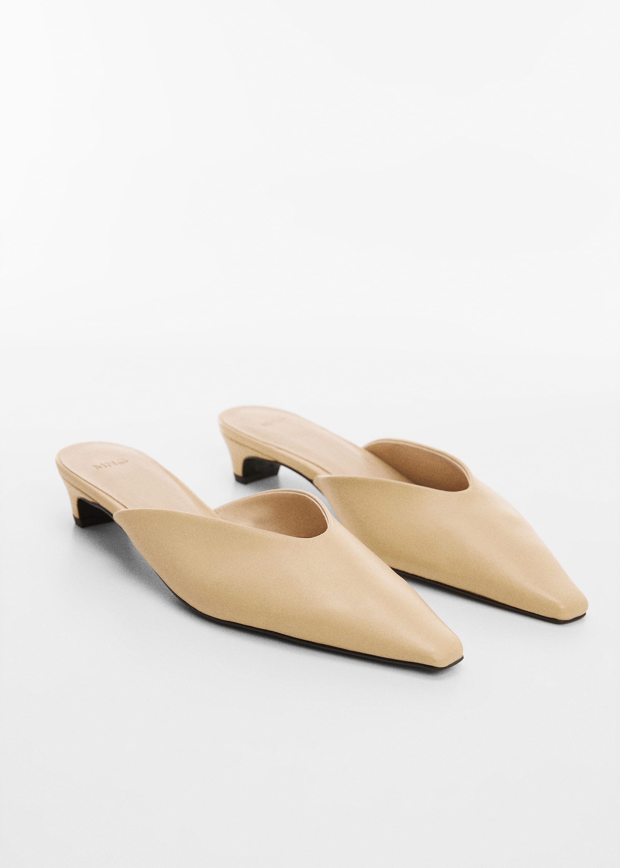 Pointed toe leather shoes - Medium plane
