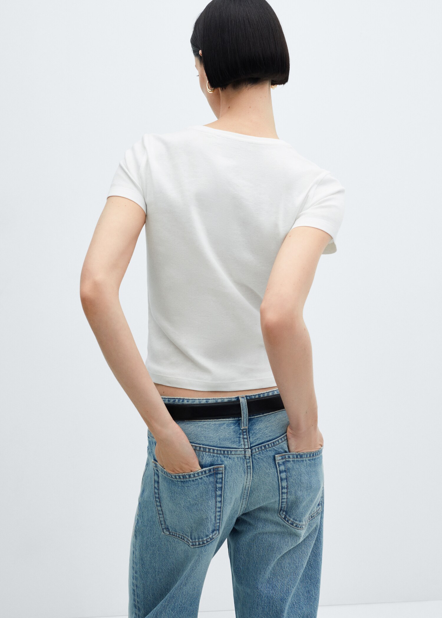Camiseta algodón mensaje - Reverso del artículo