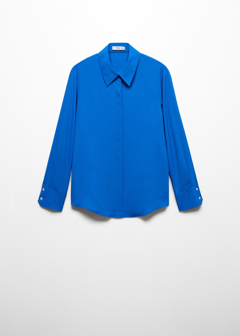 Camisa azul mango hotsell