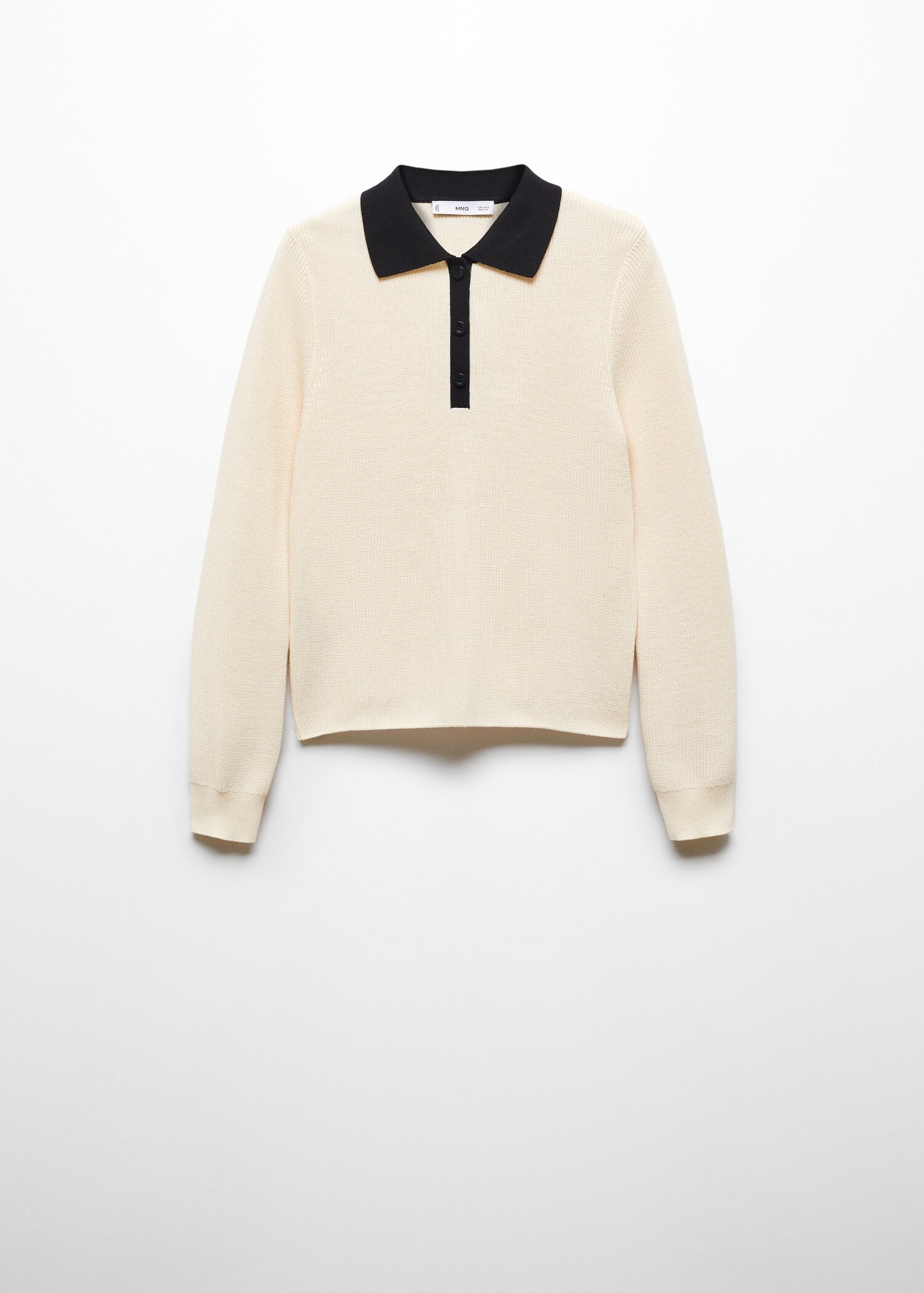 Knitted polo-neck sweater - Article without model