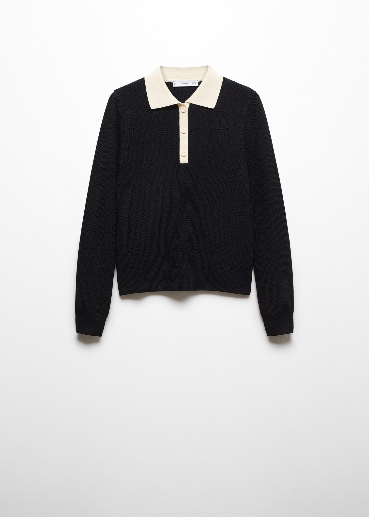 Knitted polo-neck sweater - Article without model
