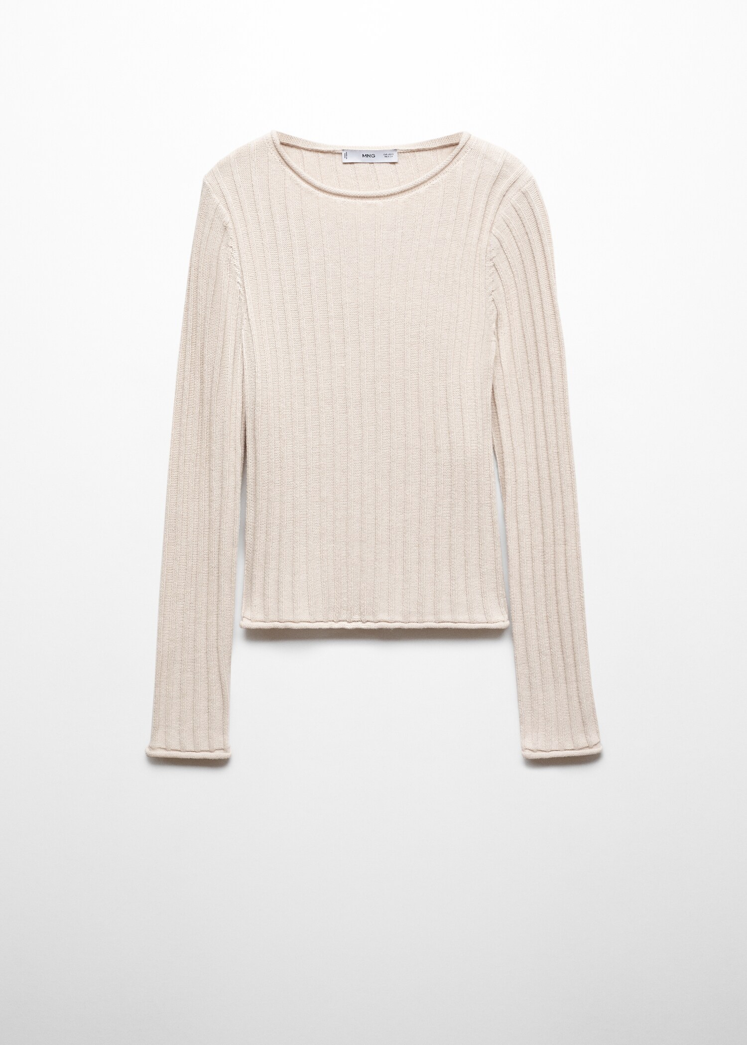 Mineral Wash Ribbed Knit Hooded Sweater
