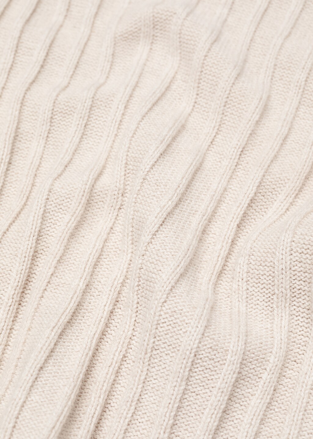 RIBBED COTTON LINEN SWEATER