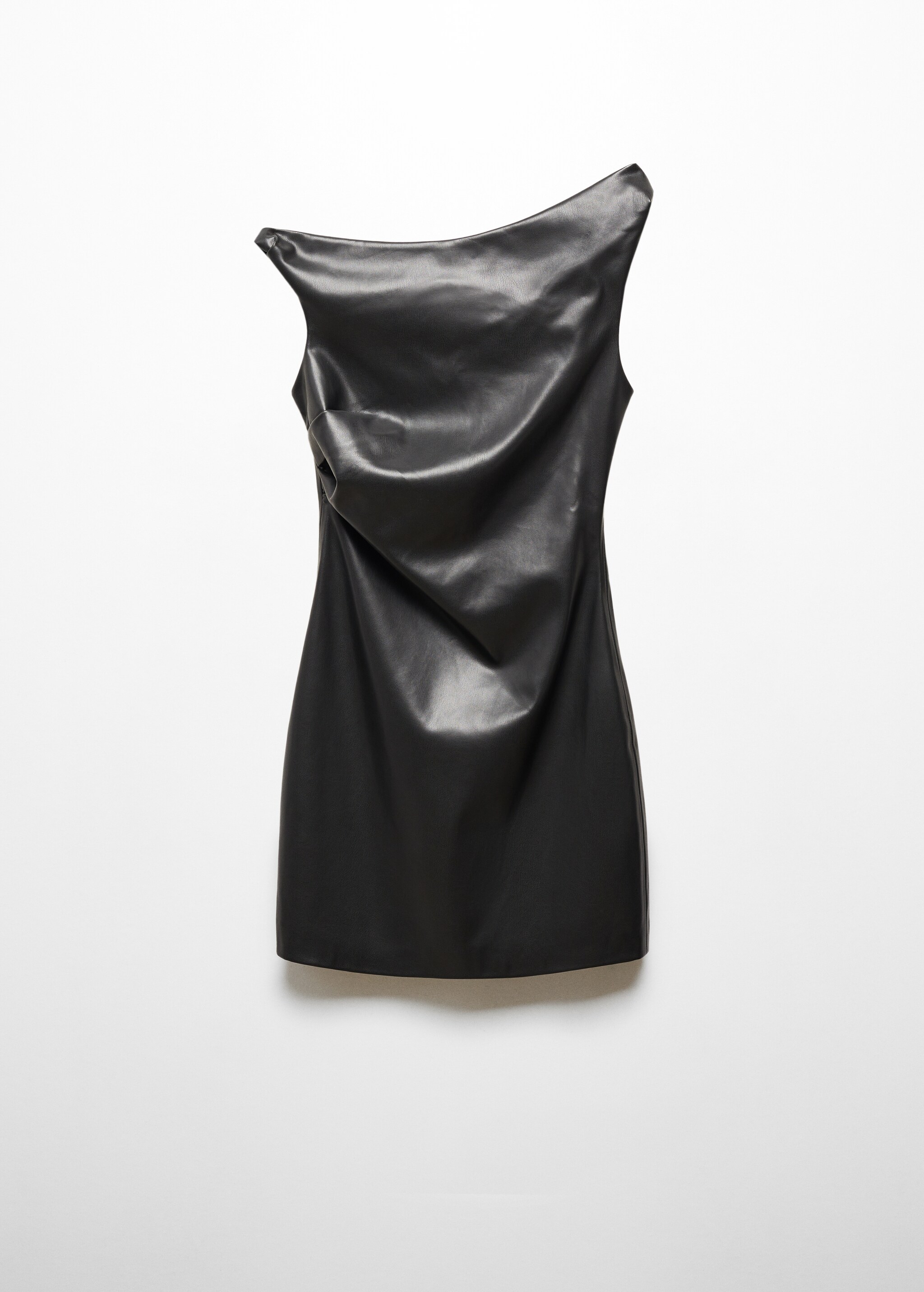 Short leather-effect dress - Article without model
