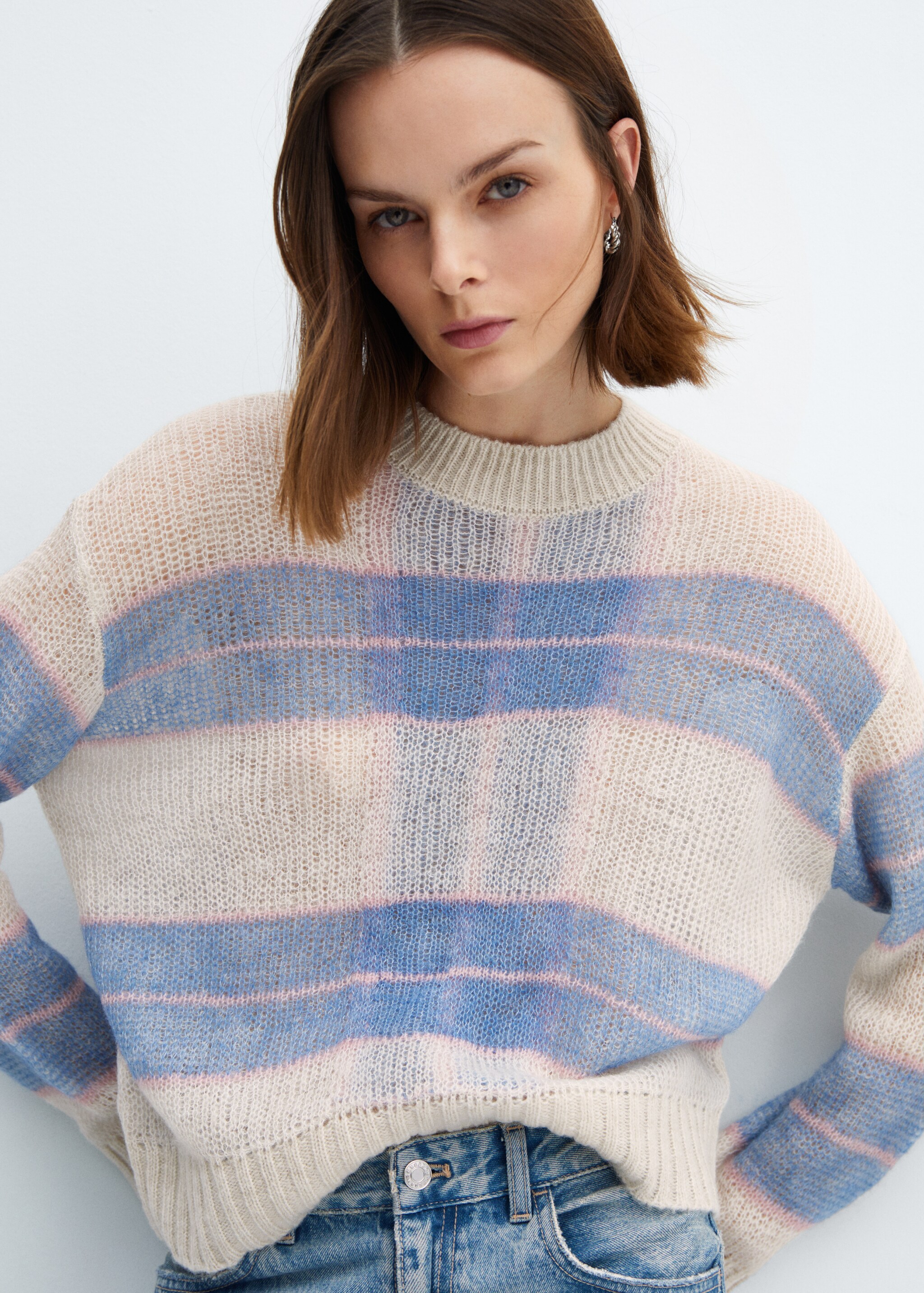 Checks knitted sweater - Details of the article 2
