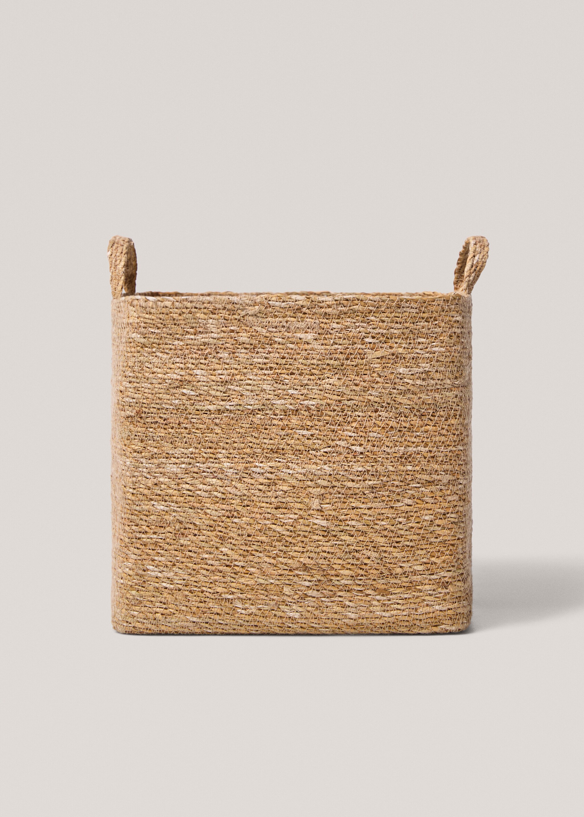 Rectangular natural fibre basket 32x30cm - Article without model