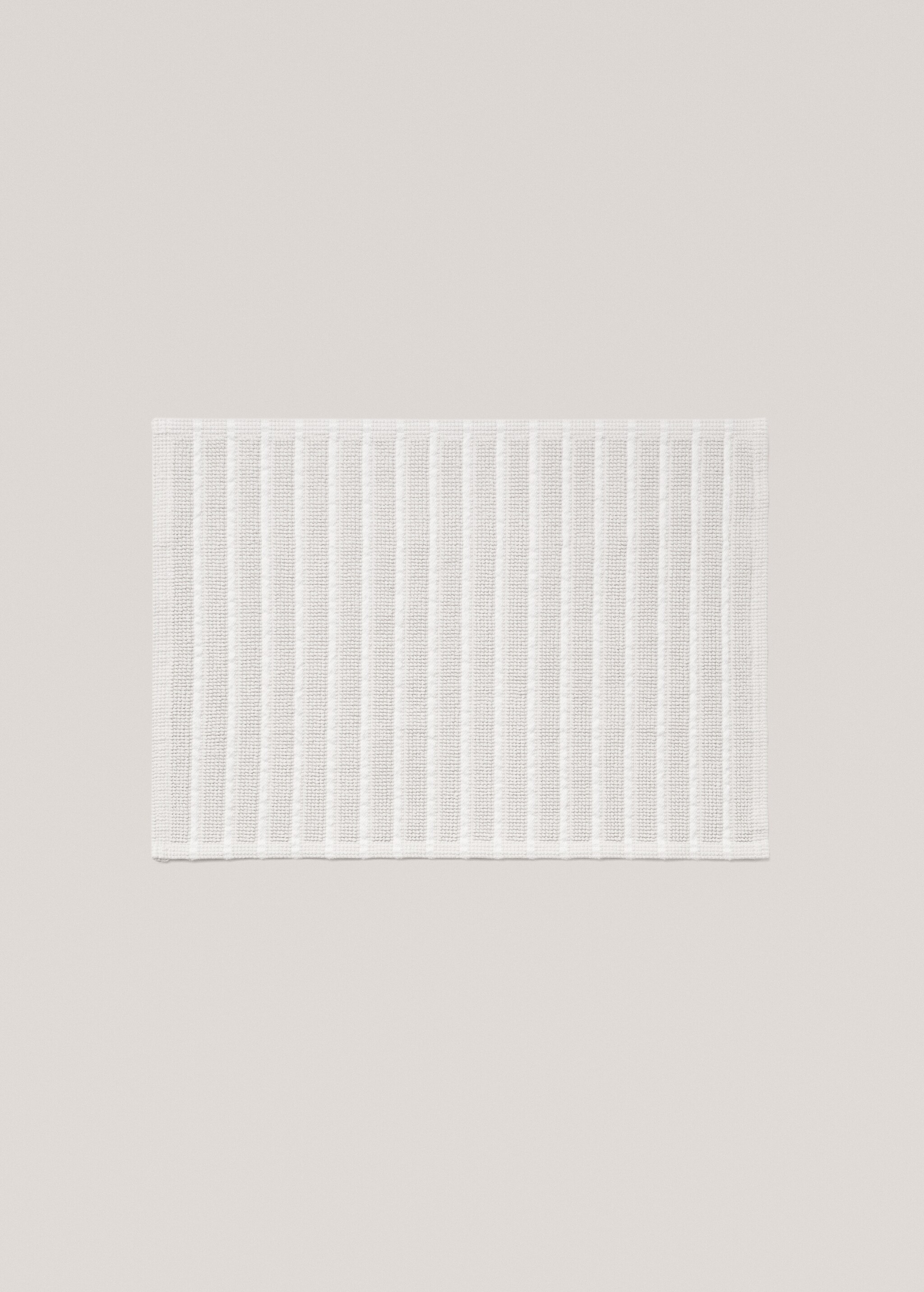 Tapis de bain tissu bouclette rayures - Article sans modèle