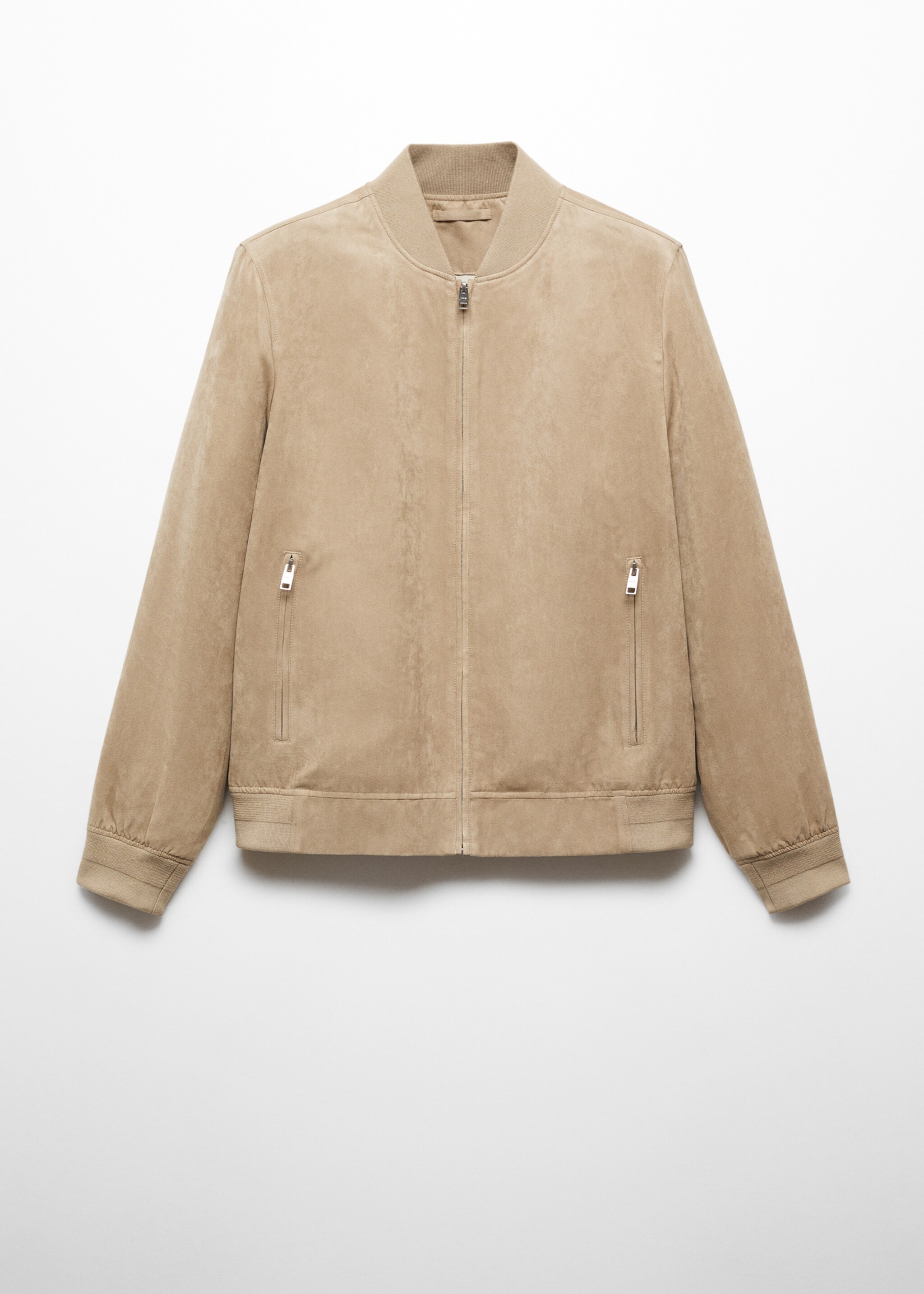 Suede-effect bomber jacket - Article without model