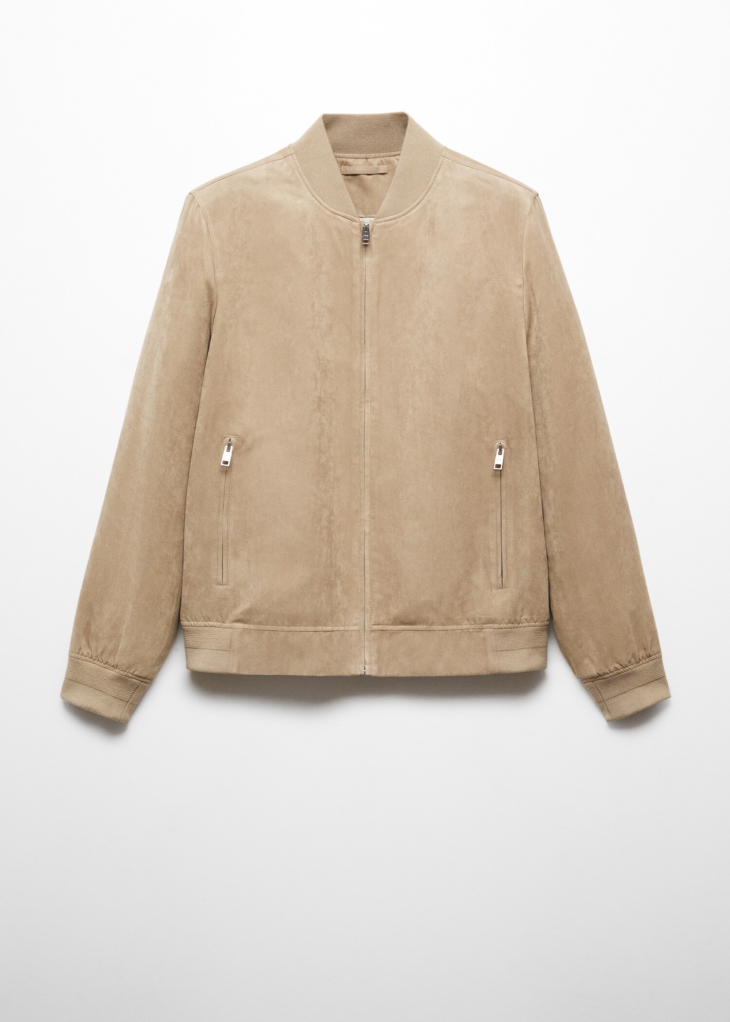 Suede-effect bomber jacket - Article without model