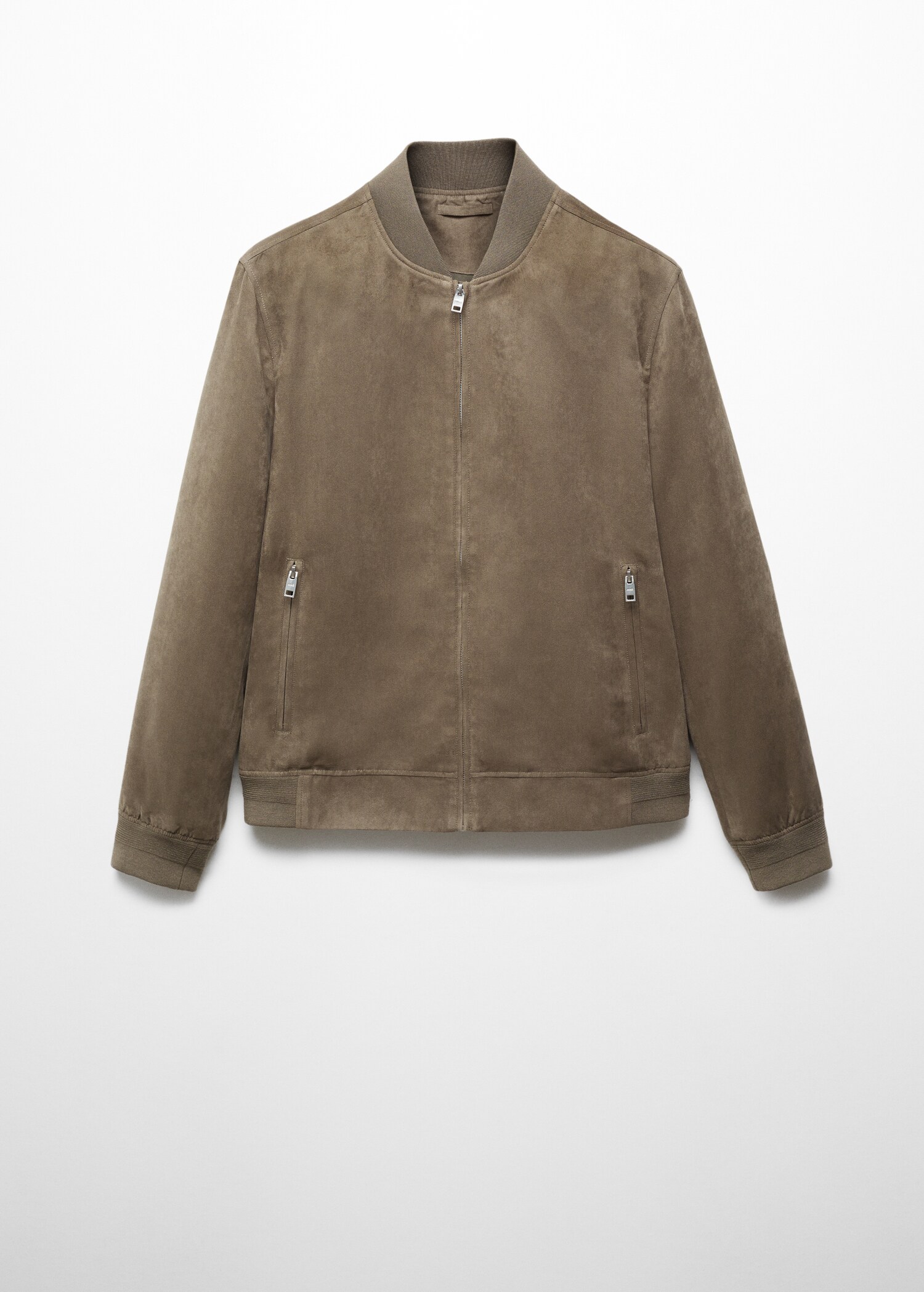 Suede-effect bomber jacket - Article without model