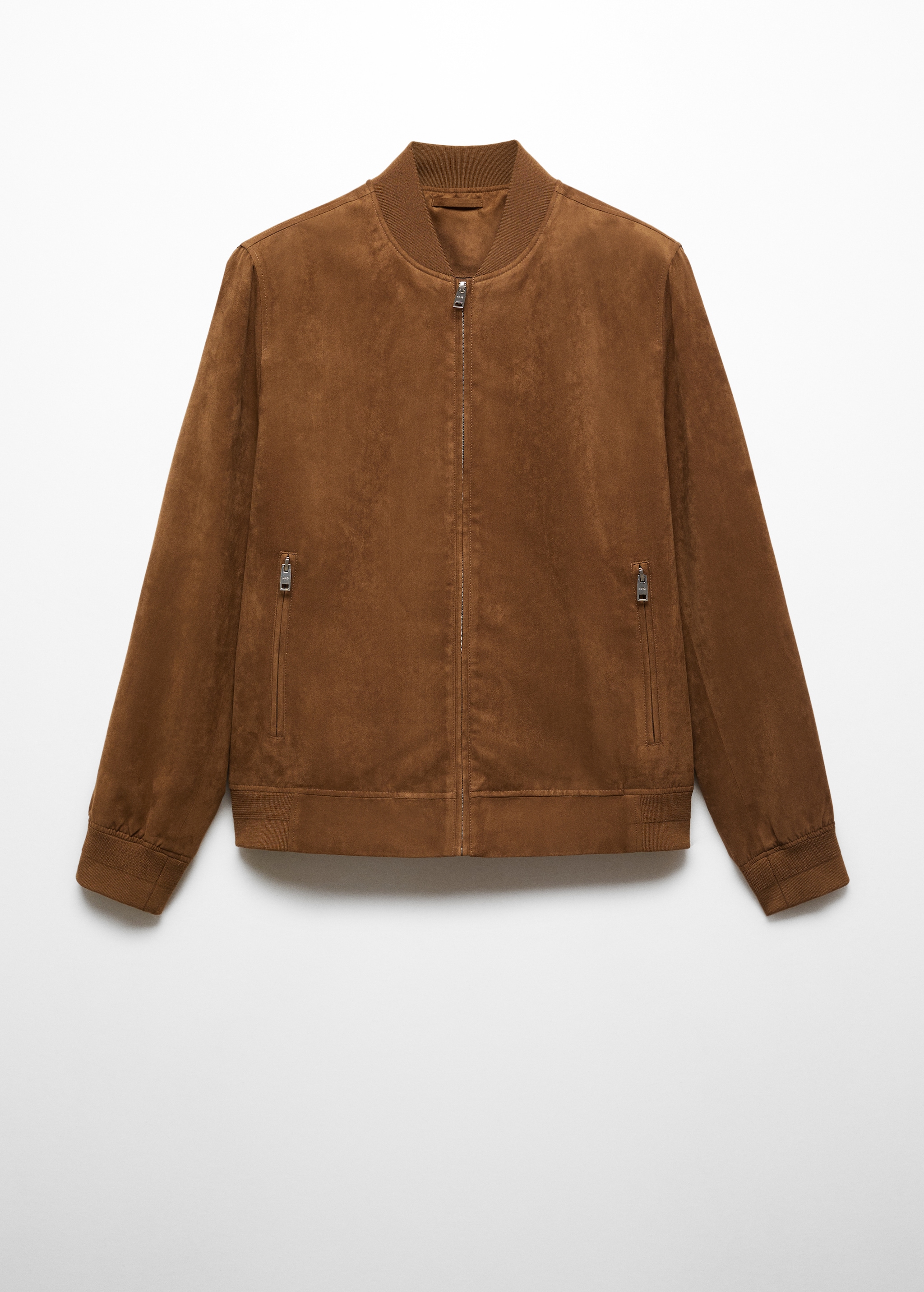 Suede-effect bomber jacket - Article without model