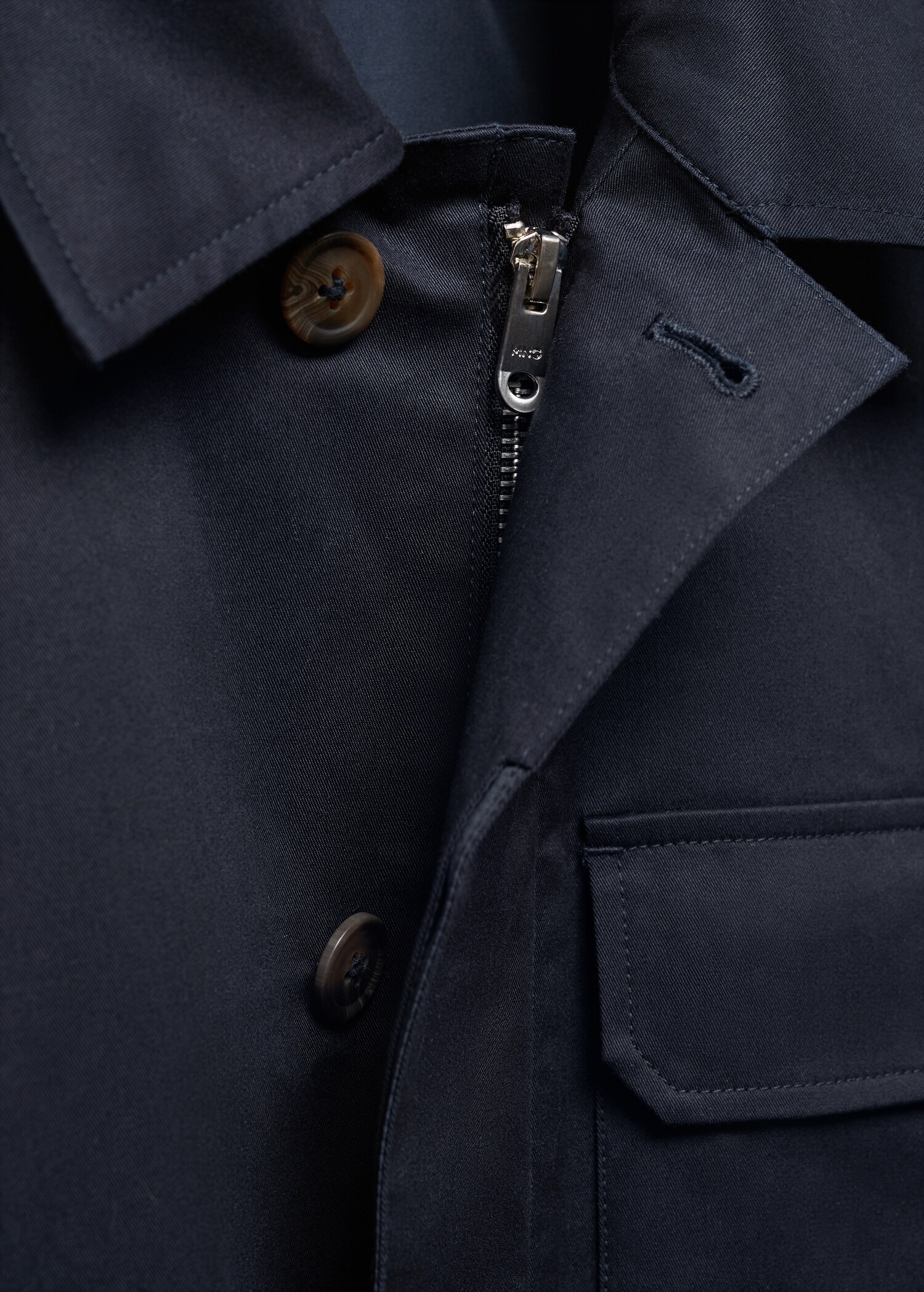 Chest-pocket cotton overshirt - Details of the article 8