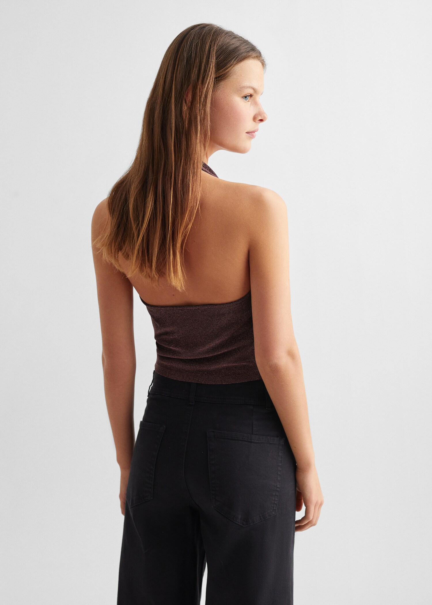 Neckholder-Top mit Metallic-Effekt - Teen | MANGO Deutschland