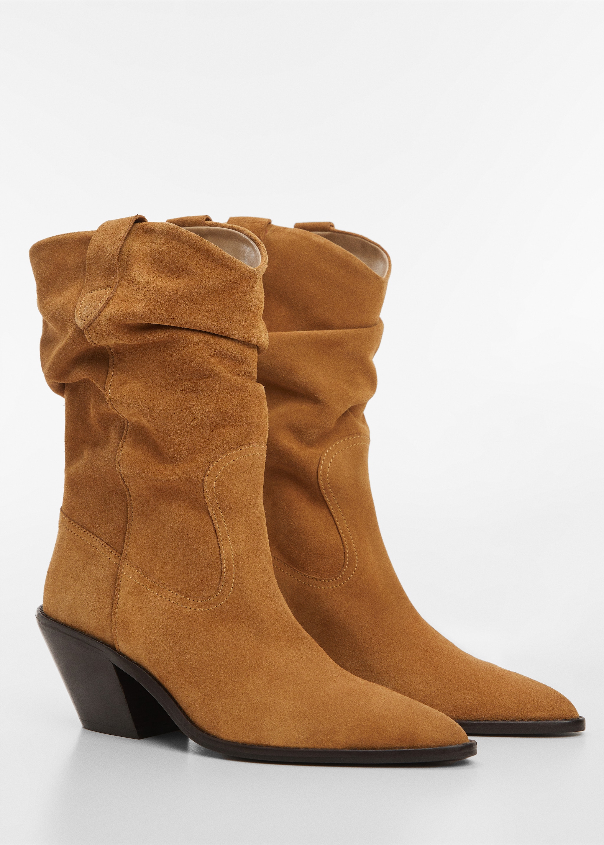 Suede leather ankle boots - Medium plane