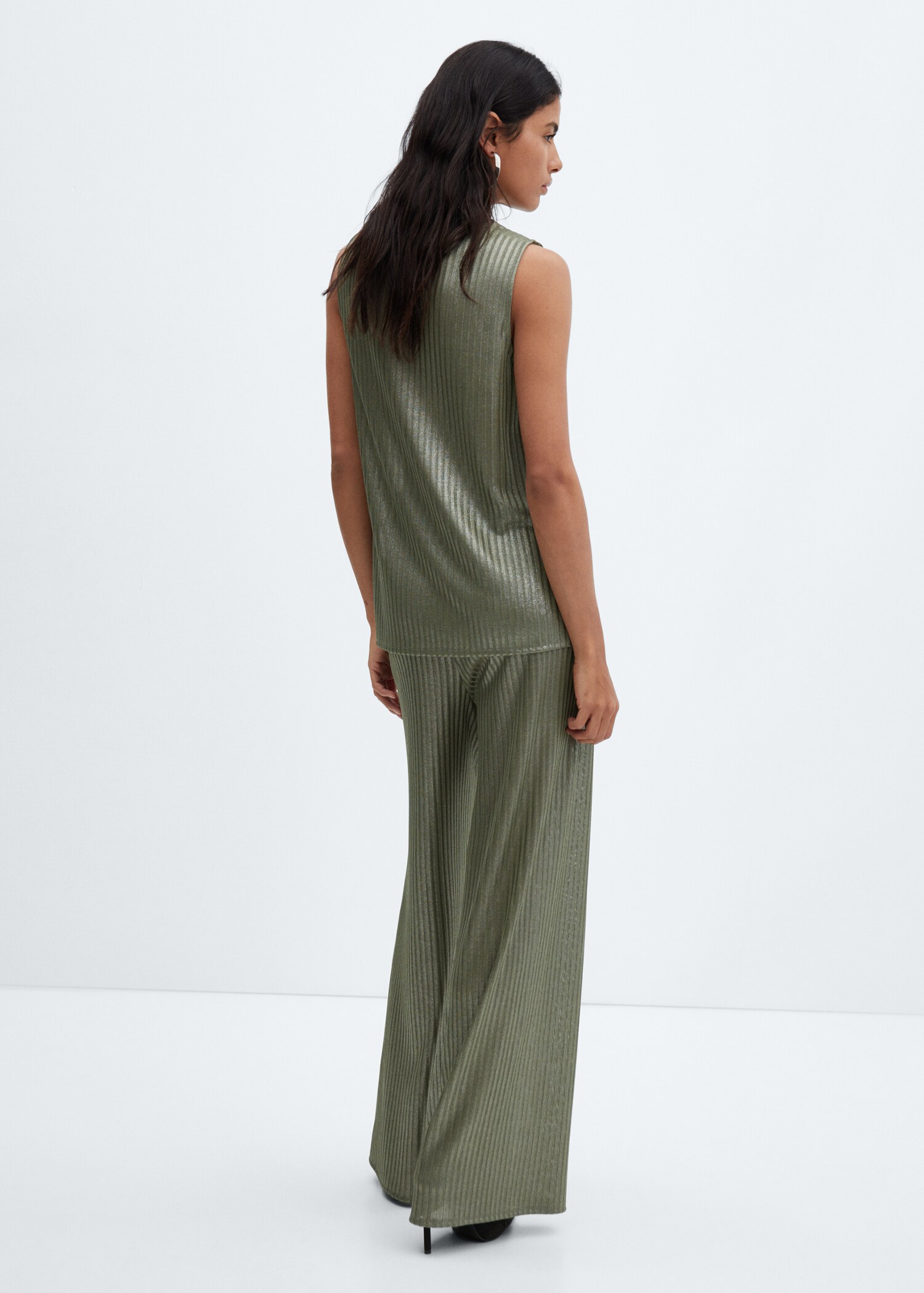 Pantalon wideleg taille élastique - Verso de l’article