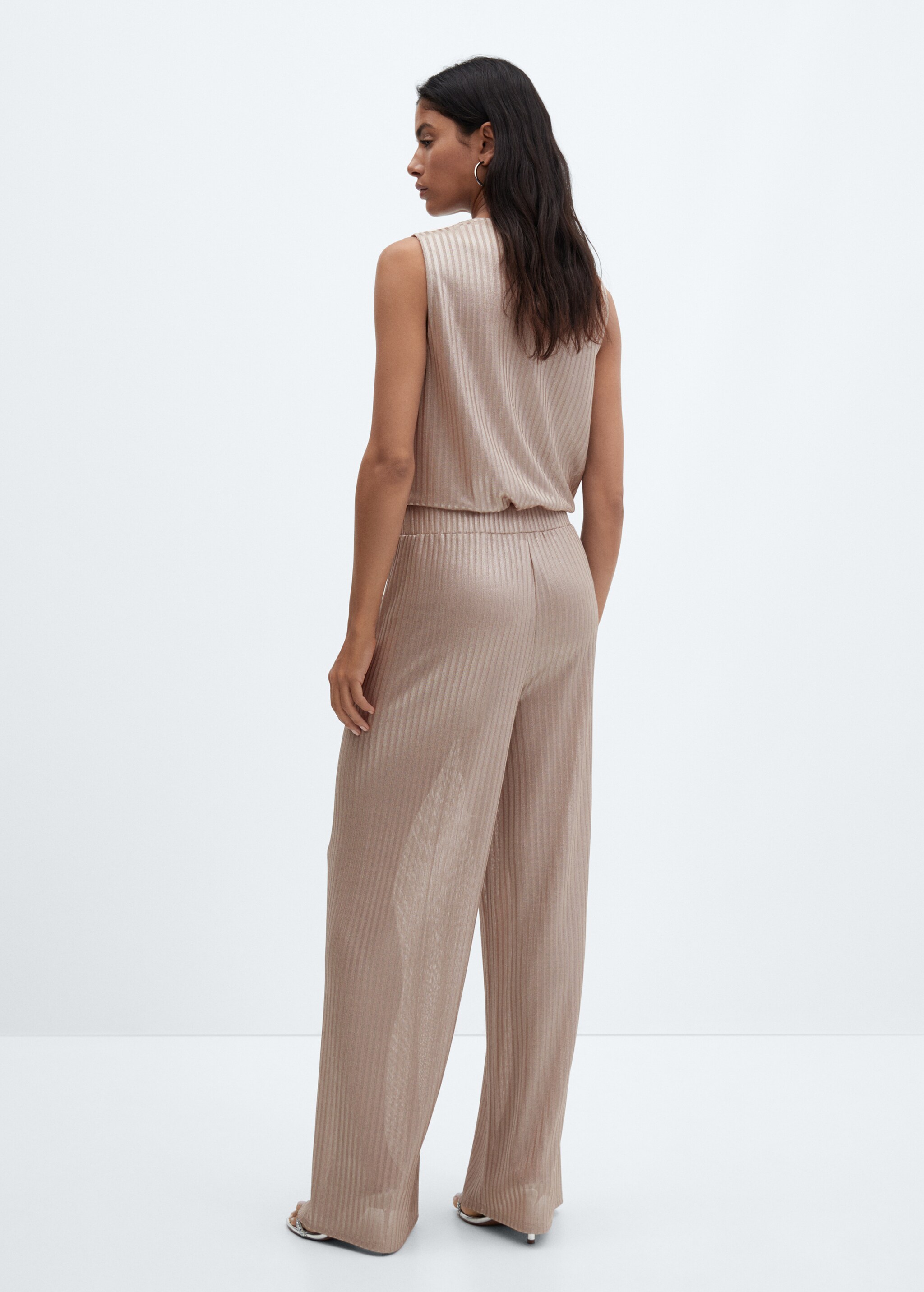 Wideleg trousers with elastic waist - Reverse of the article