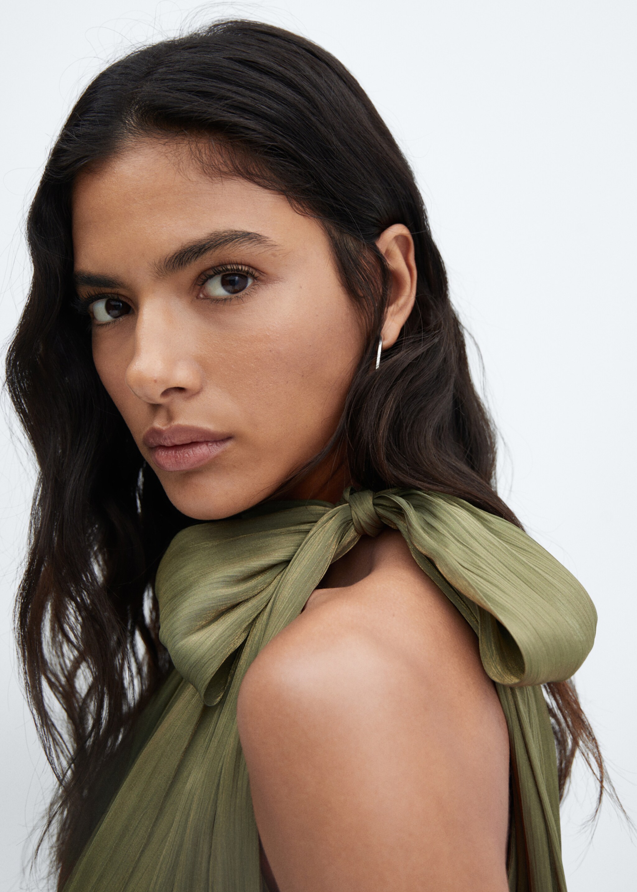 Blouse plissée nœud - Détail de l'article 1
