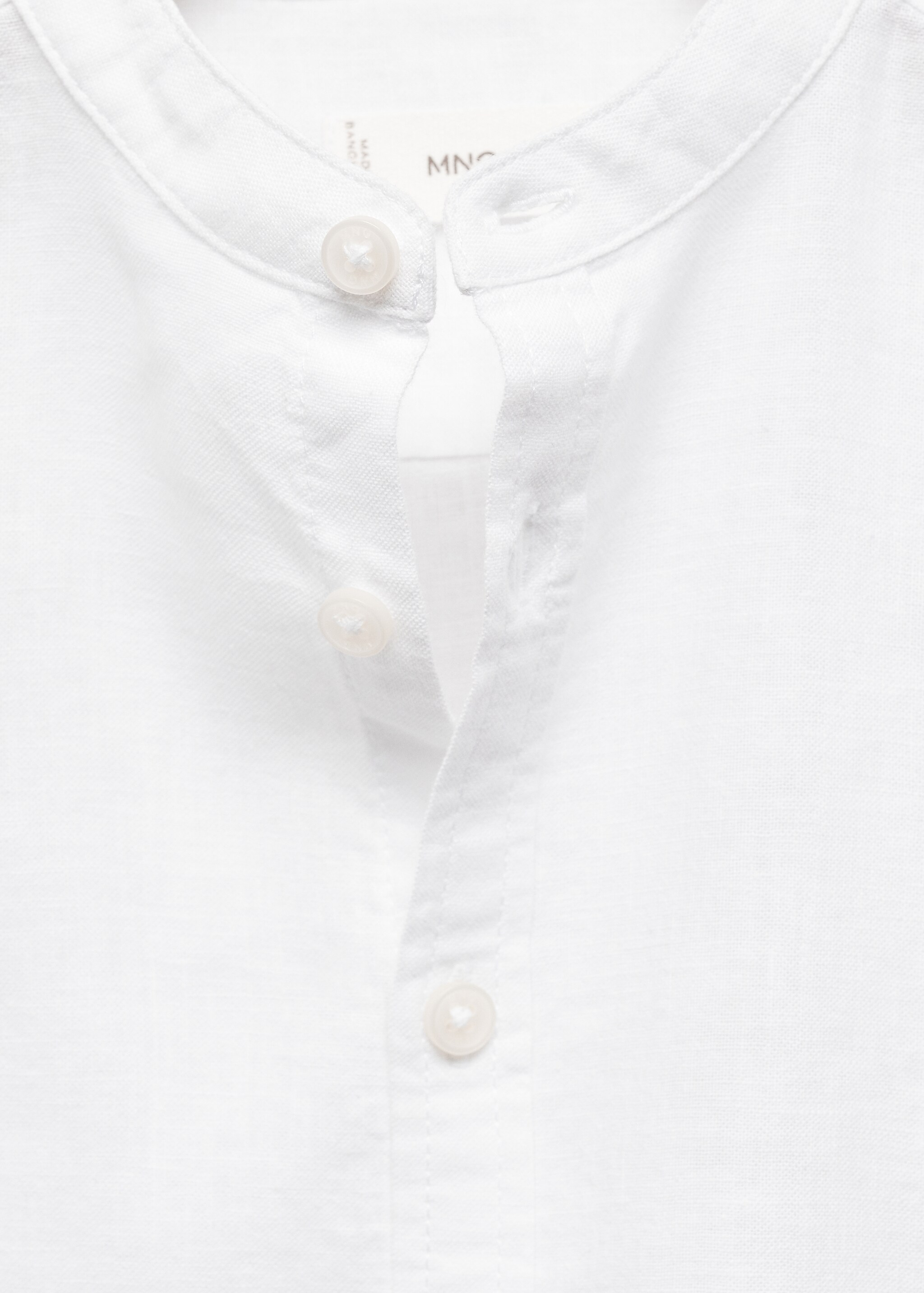 Льняная рубашка с воротником мао - Деталь изделия 8