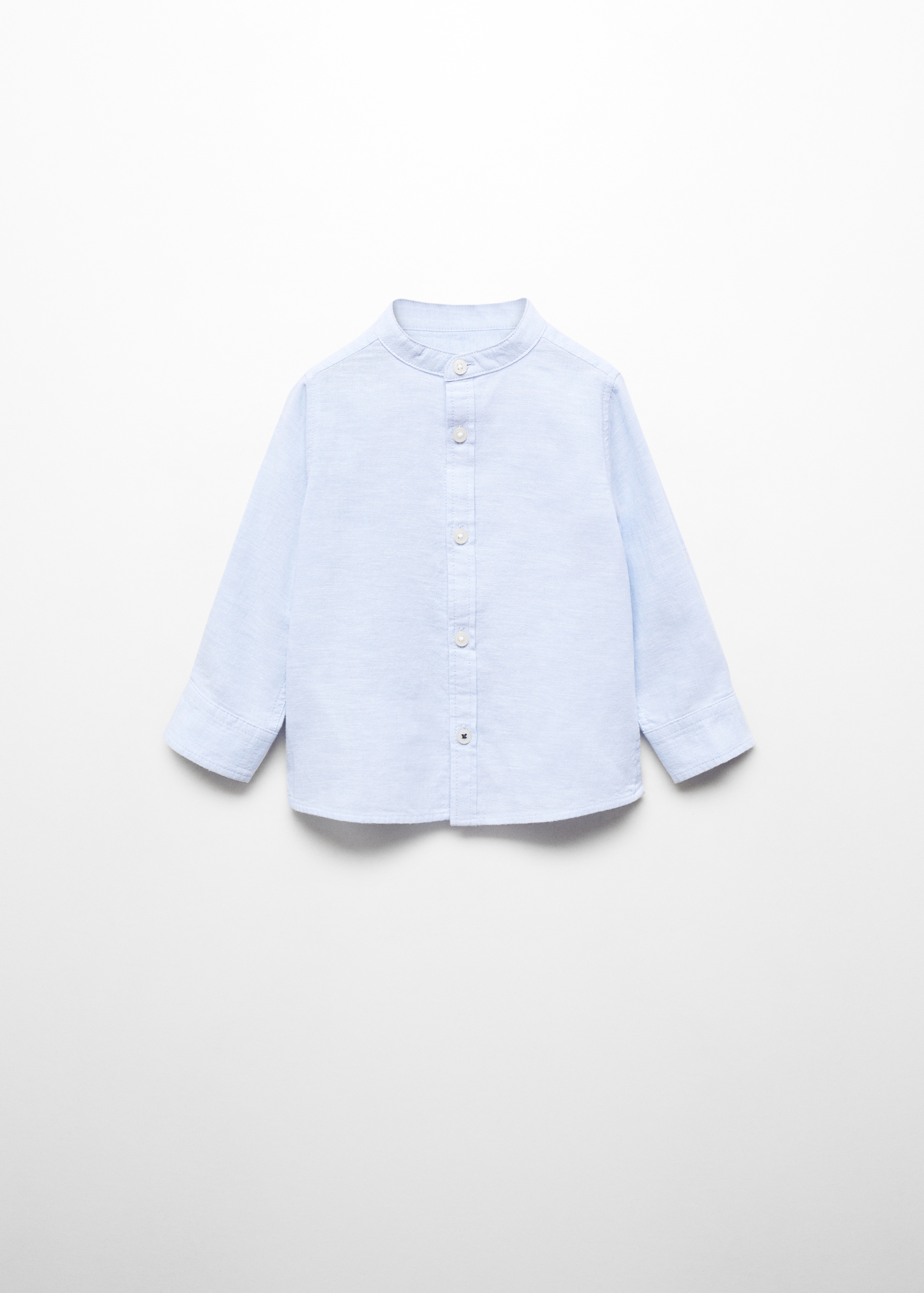قميص كتان بياقة قصيرة - منتج دون نموذج