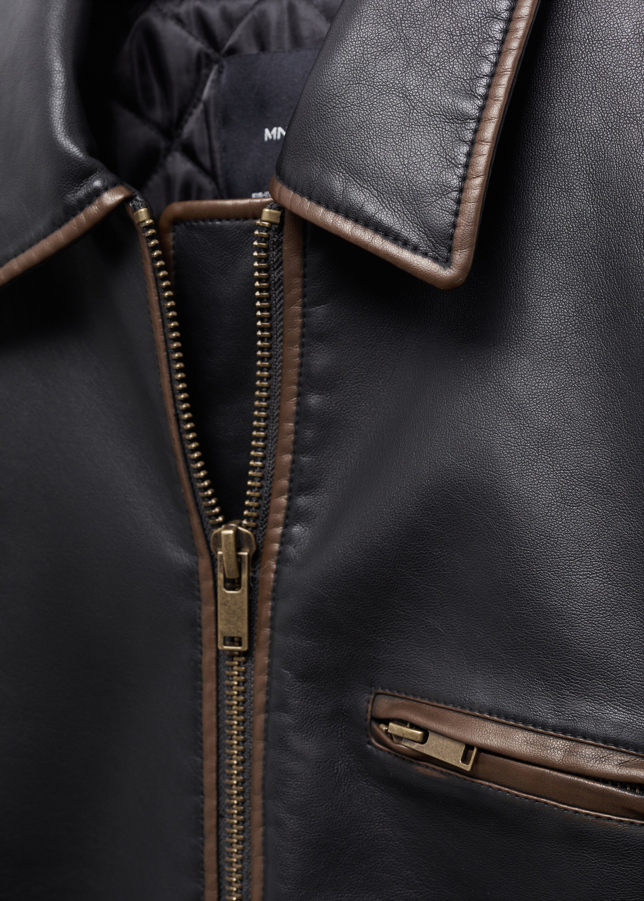 Worn leather effect jacket - Details of the article 8