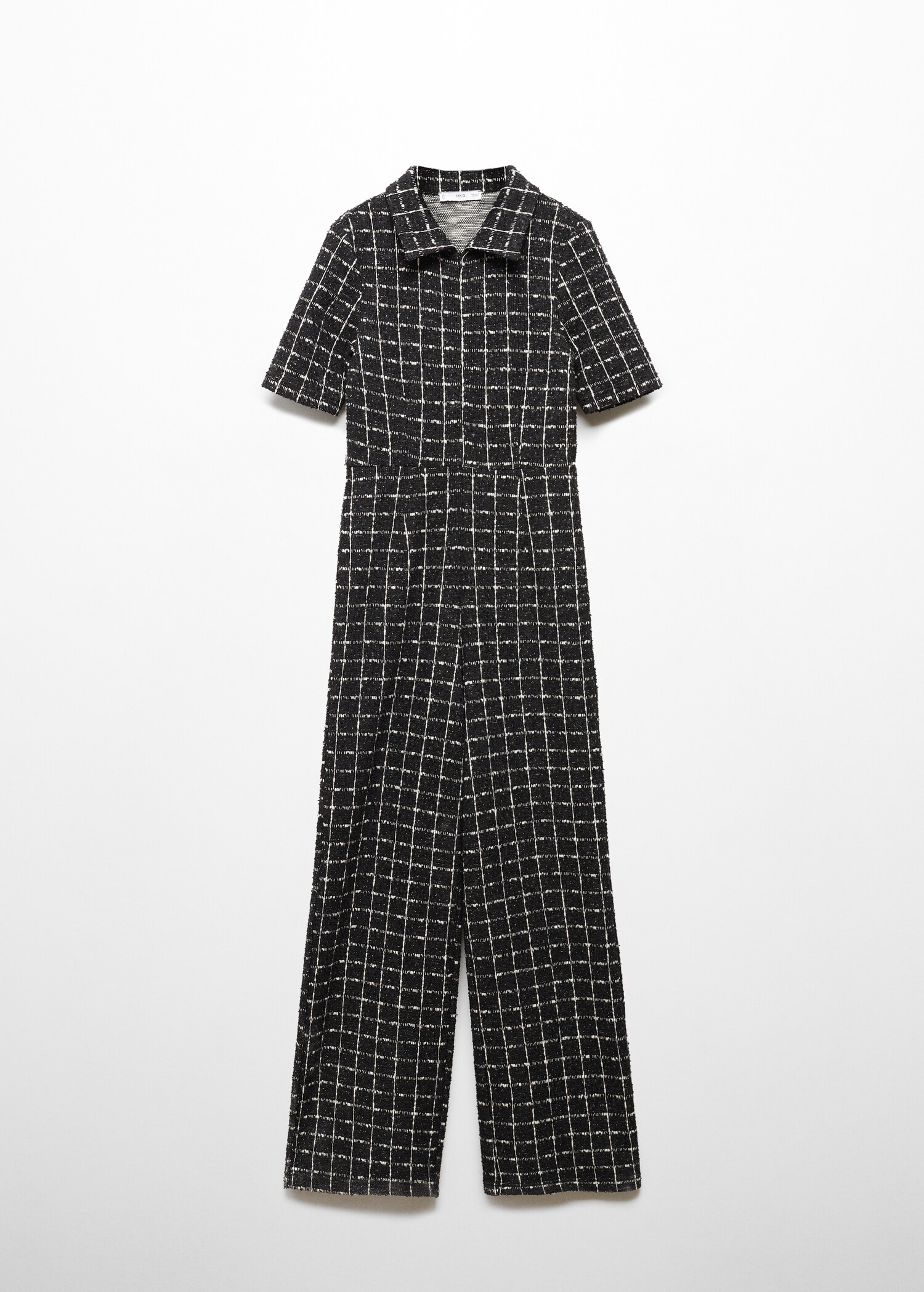 Short-sleeved tweed jumpsuit - Article without model