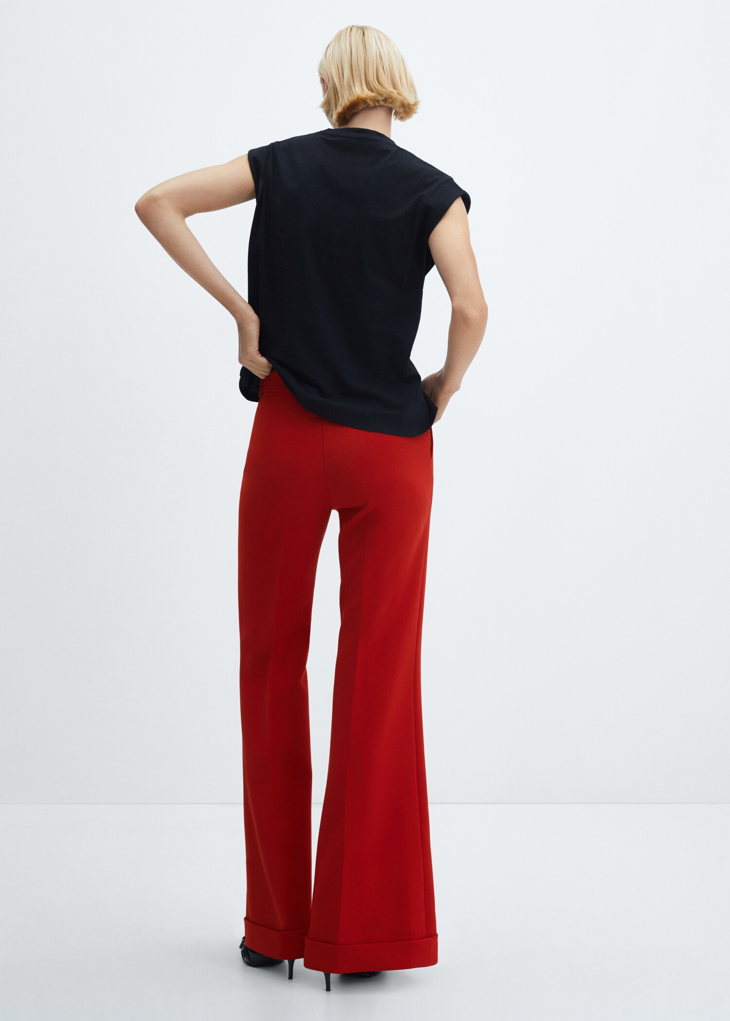 Pantalón flare tiro medio - Reverso del artículo