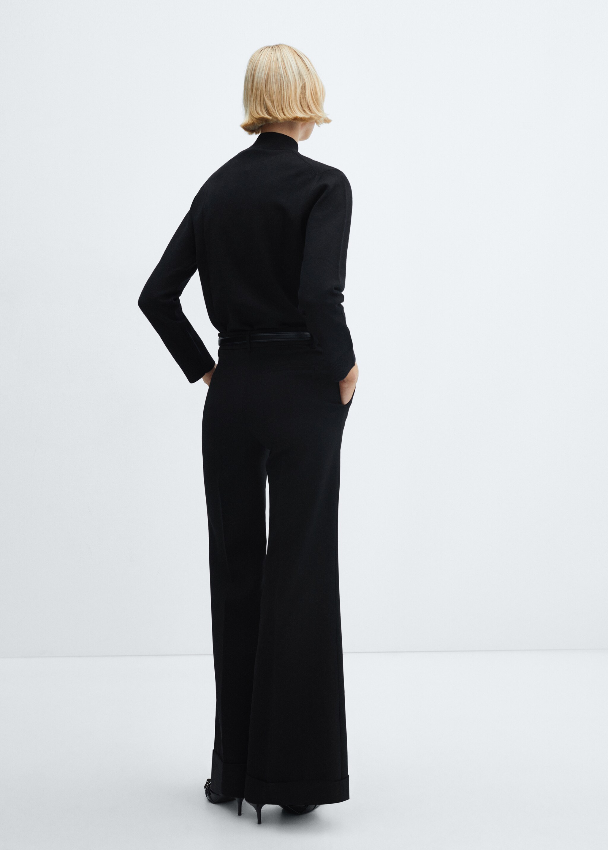 Mid-rise flare trousers - Reverse of the article