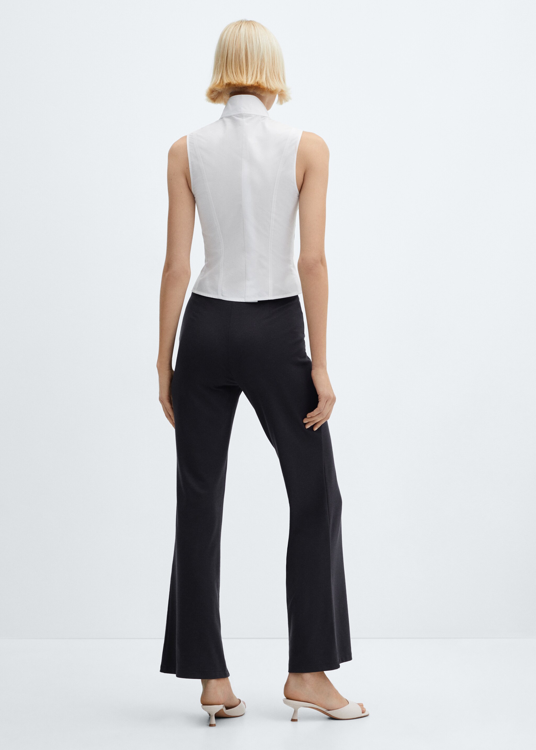 High rise knitted trousers - Reverse of the article