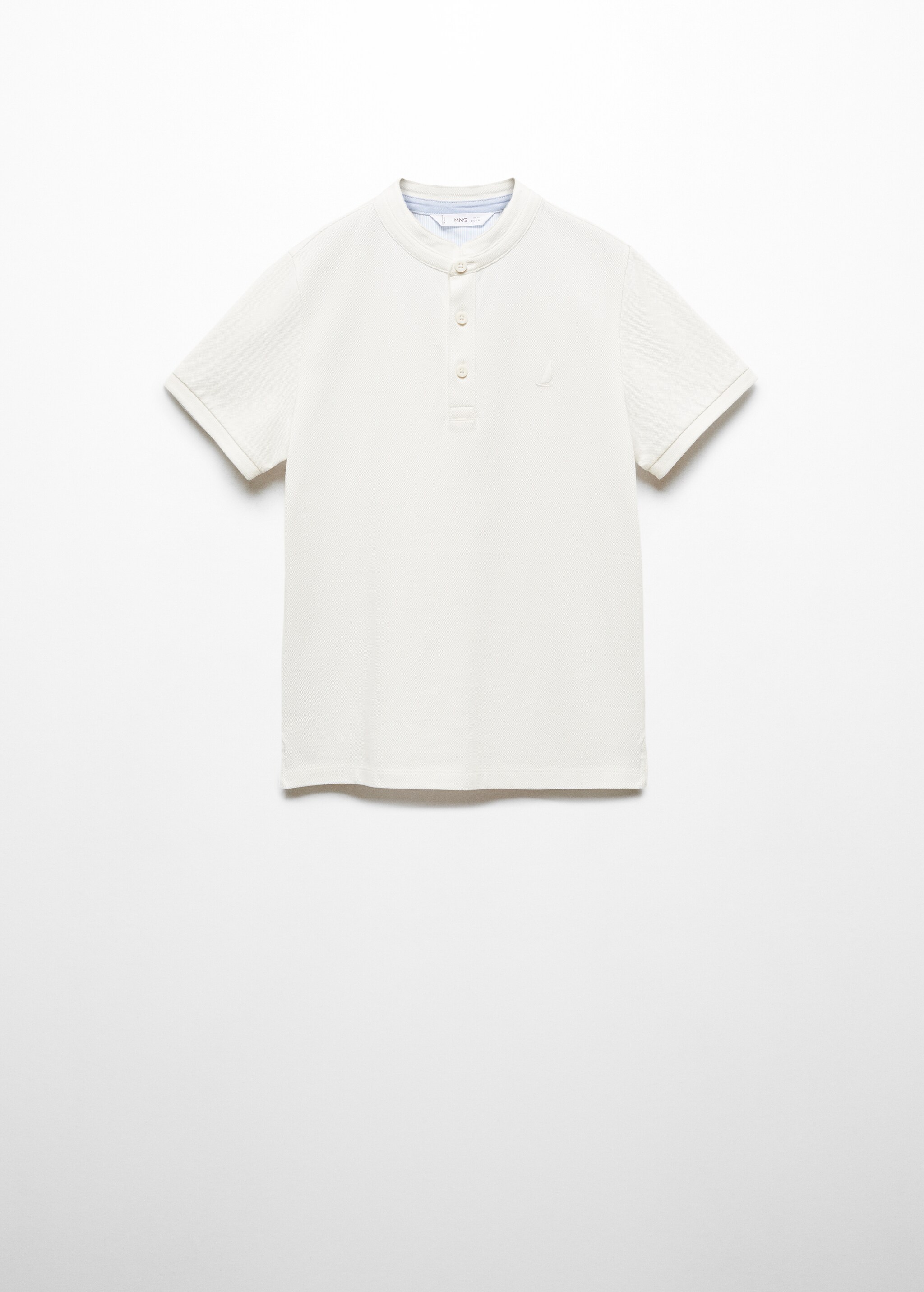 Mao collar cotton polo - Article without model