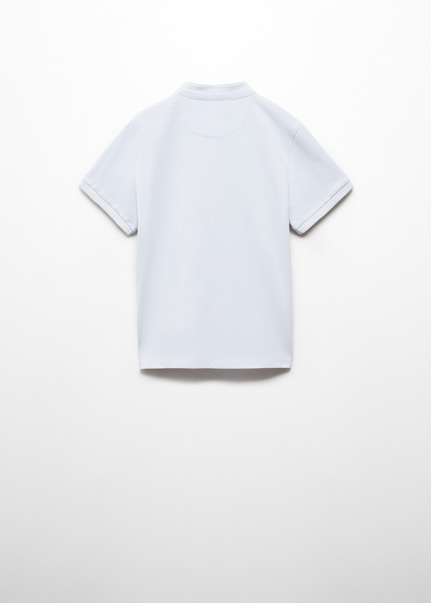 Baumwoll-Poloshirt mit Stehkragen - Rückseite des Artikels