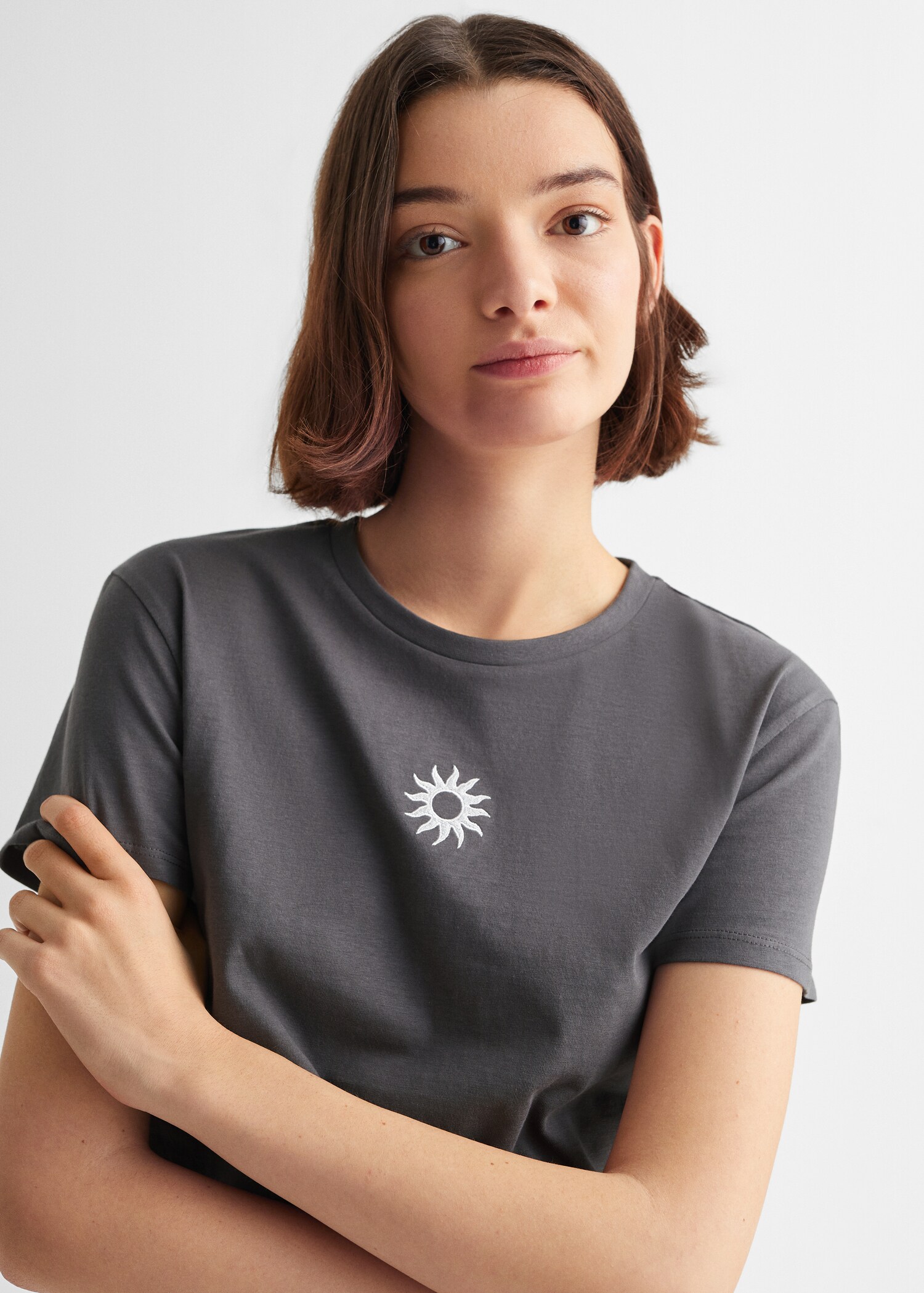 Printed cotton-blend T-shirt - Details of the article 1