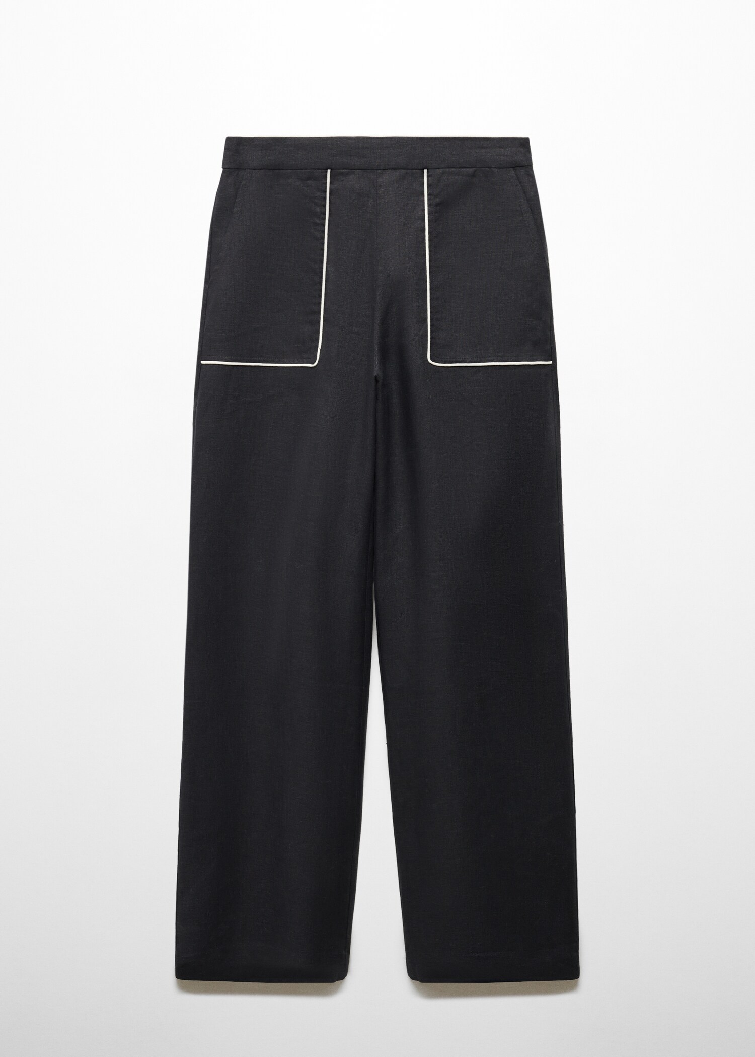 Pantalón lino ribetes contraste - Artículo sin modelo