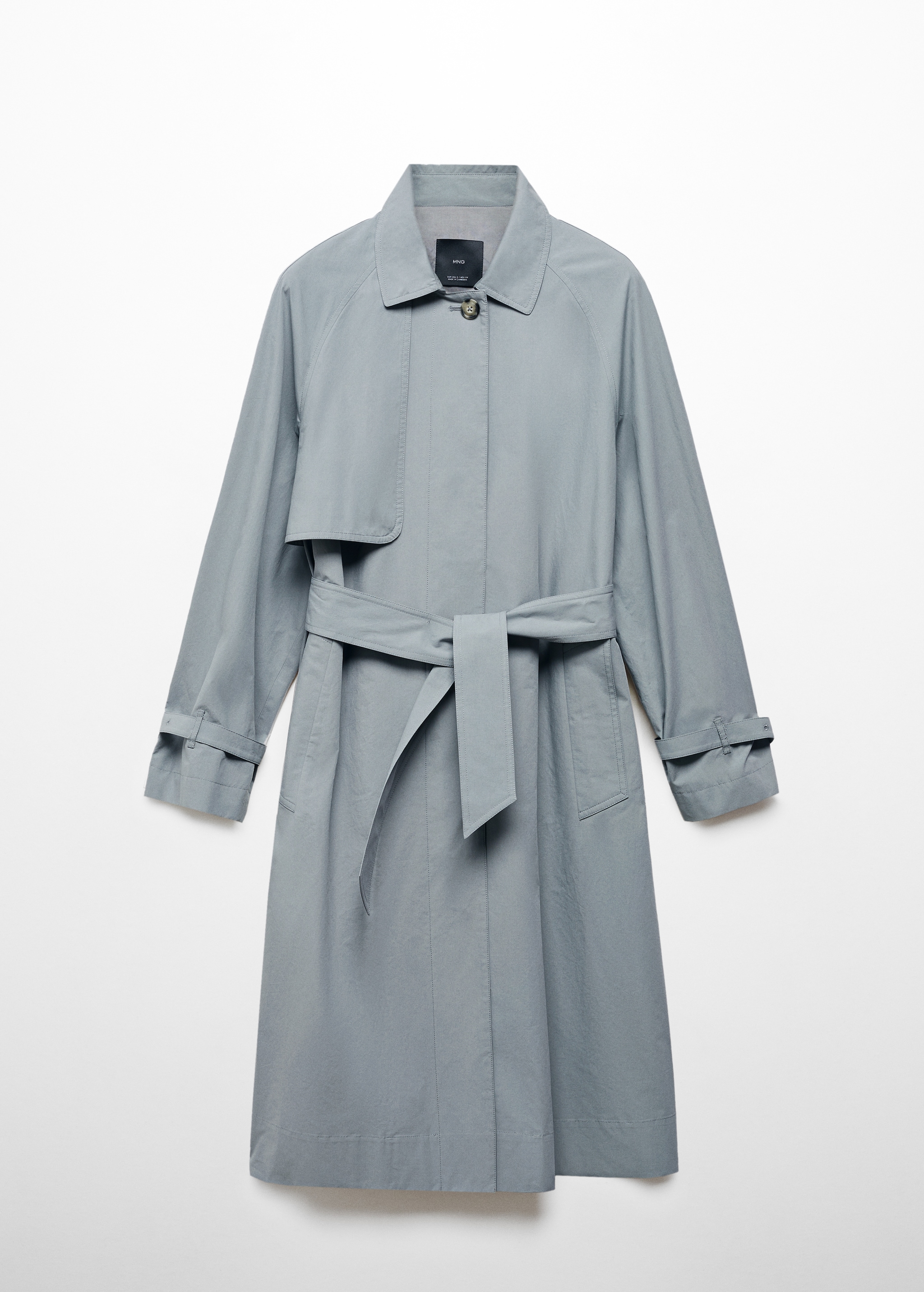 Cotton trench coat with belt - Article without model