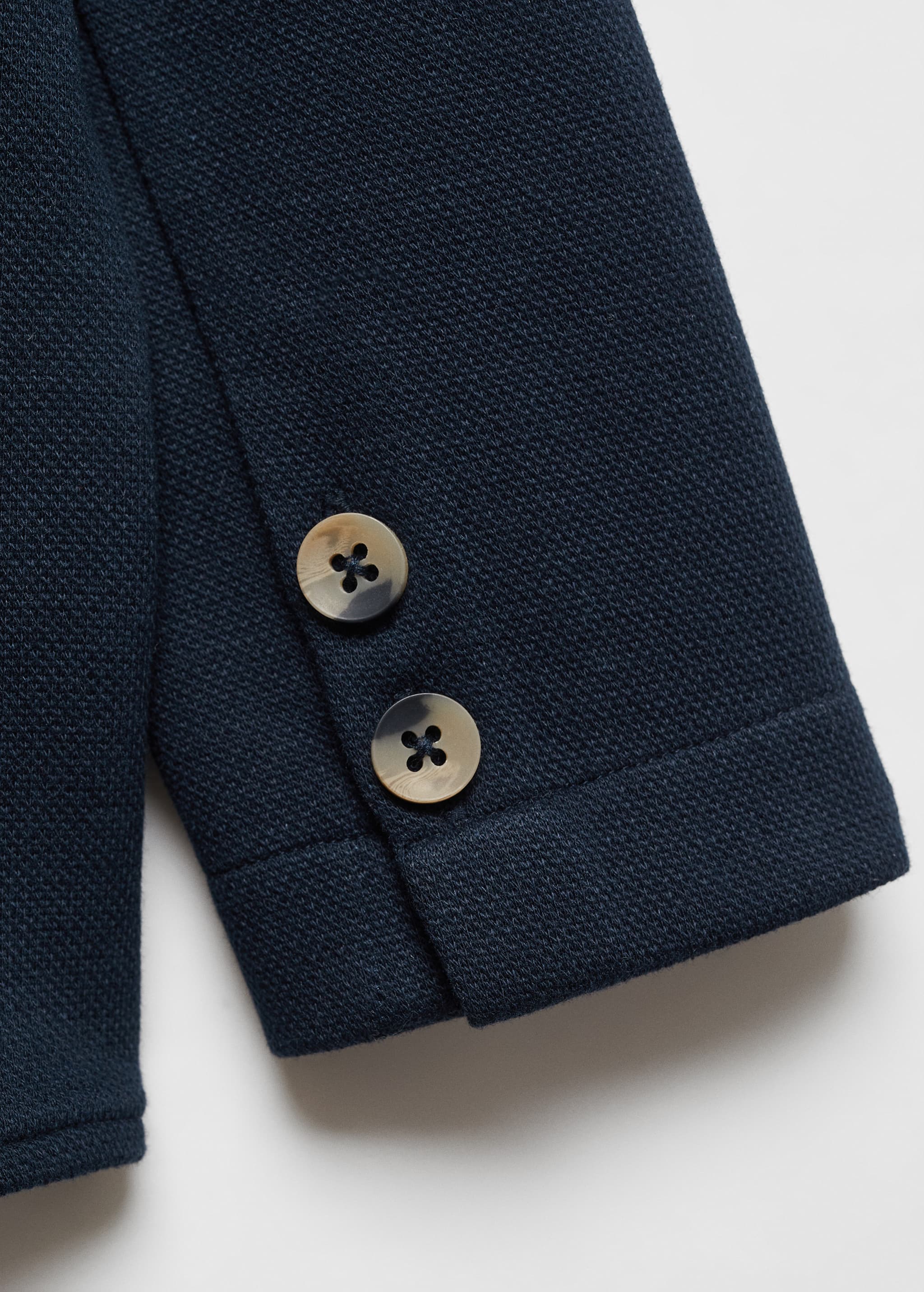 Textured regular fit suit blazer - Details of the article 0